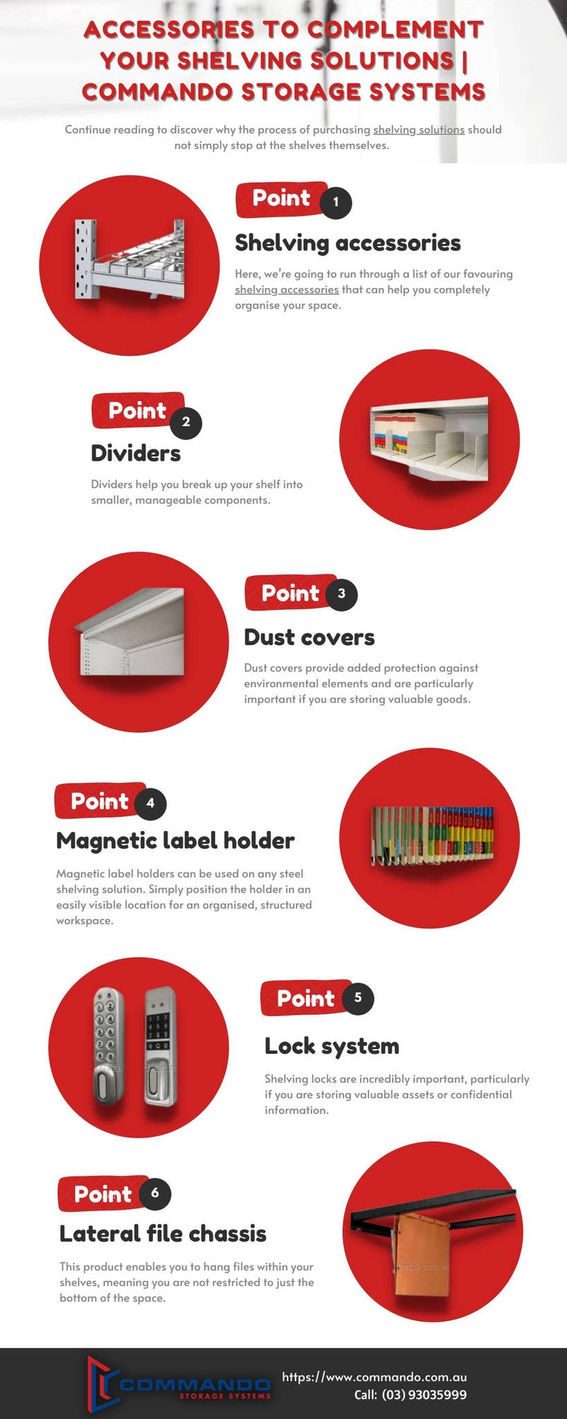 Accessories to Complement Your Shelving Solutions | Commando Storage ...