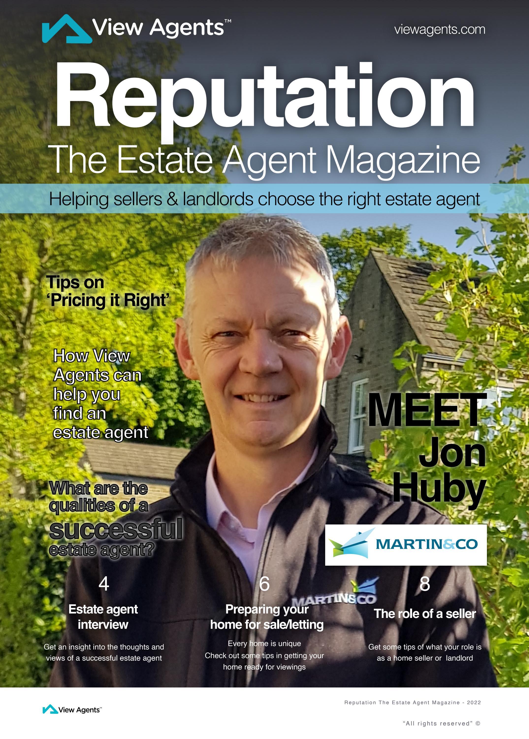 SALTAIRE/KEIGHLEY, WEST YORKSHIRE Jon Huby from Martin & Co. REPUTATION