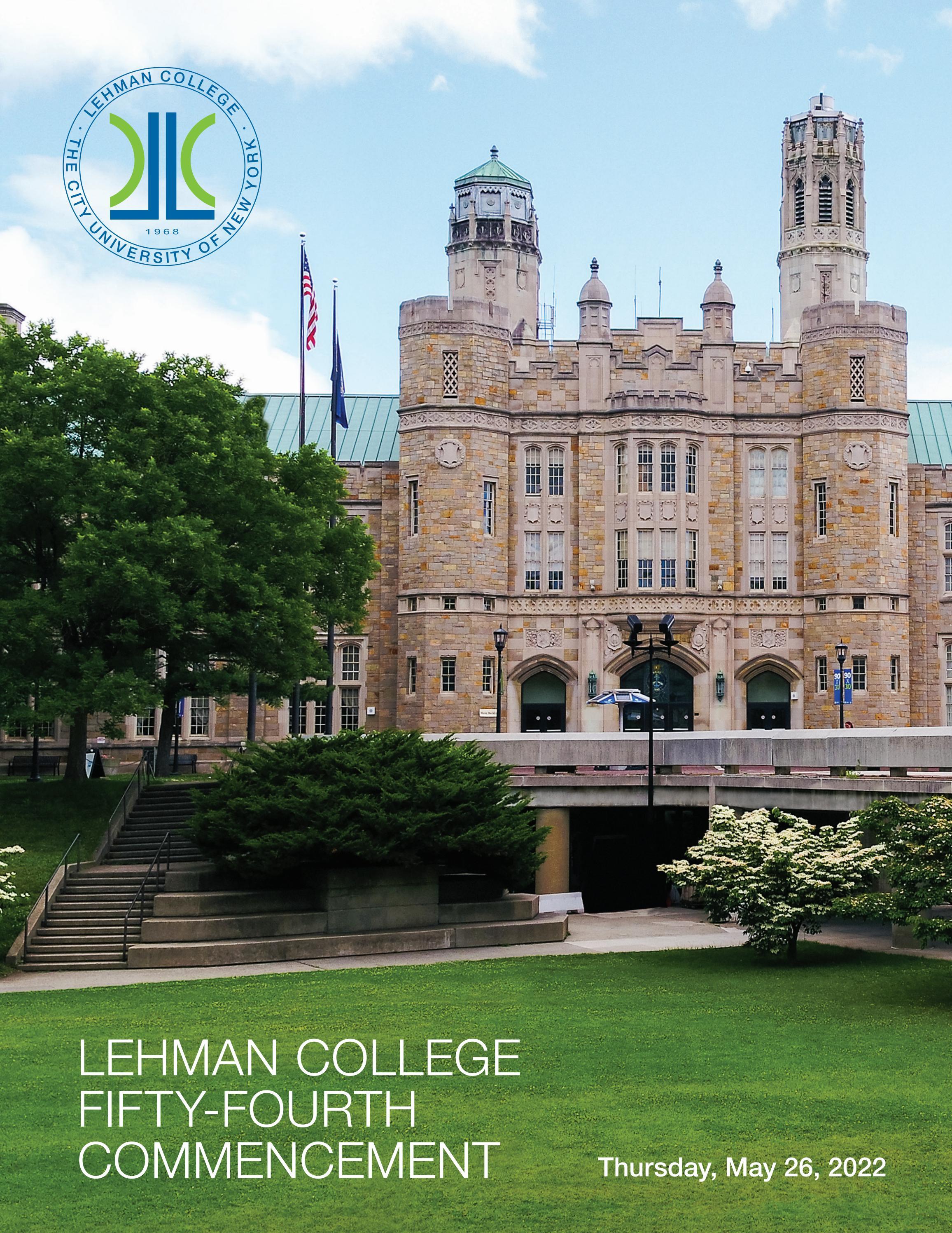 Lehman College Class Of 2022 Commencement Program By LehmanCollege Issuu