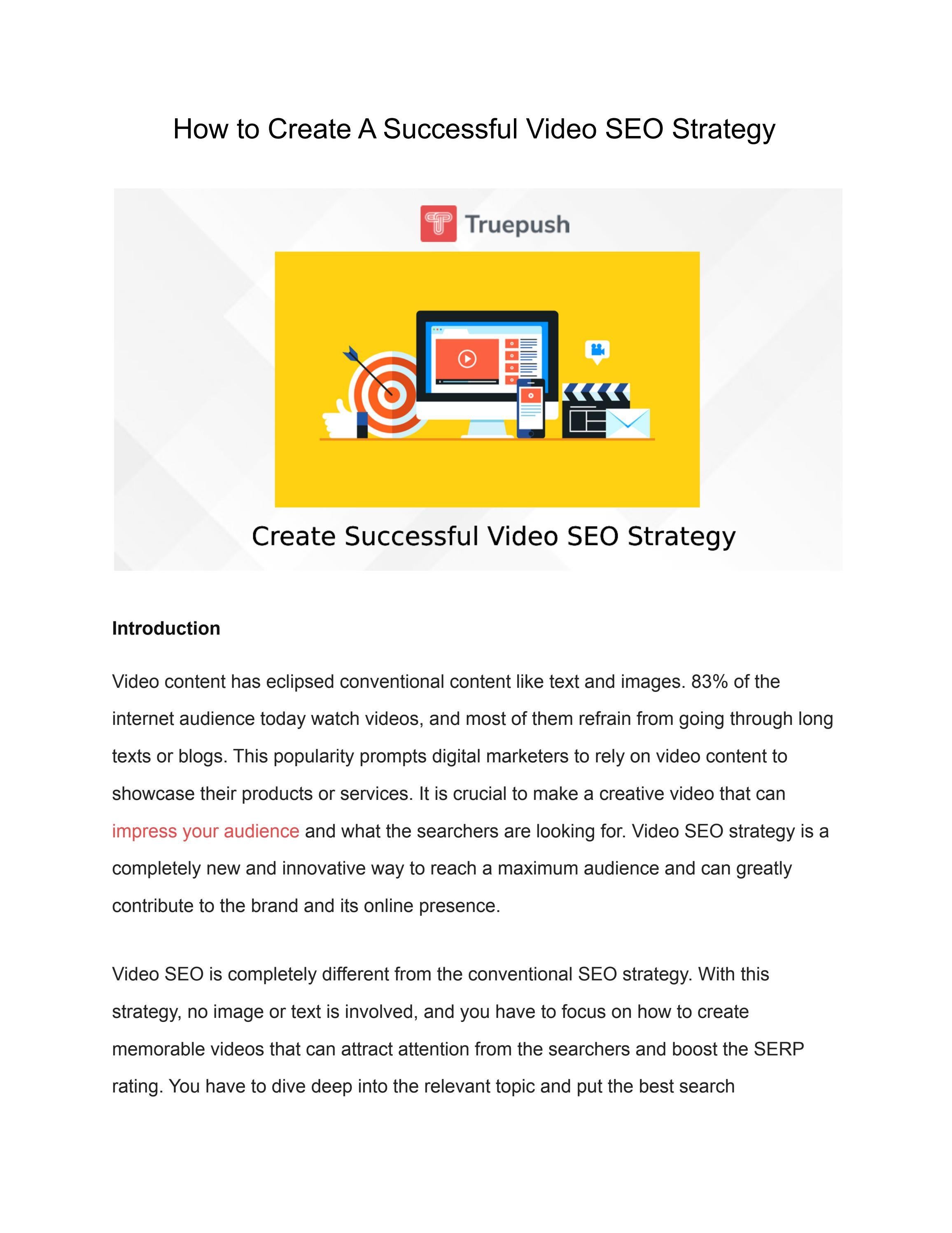 How to Create A Successful Video SEO Strategy by ramyasai1922 - Issuu