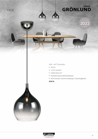 Kruunukaluste 灯饰目录 · Valaisin Grönlund 2022 第 15 页