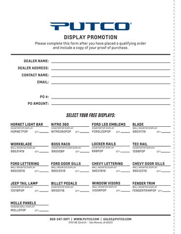 Putco Point of Purchase Display Flyer 第 12 页