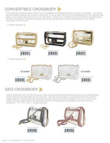 Capri Designs Clear Fashion Clear Bag × Purse - Fall 2022 Supplement 灯饰目录 第 XI 第 12 页