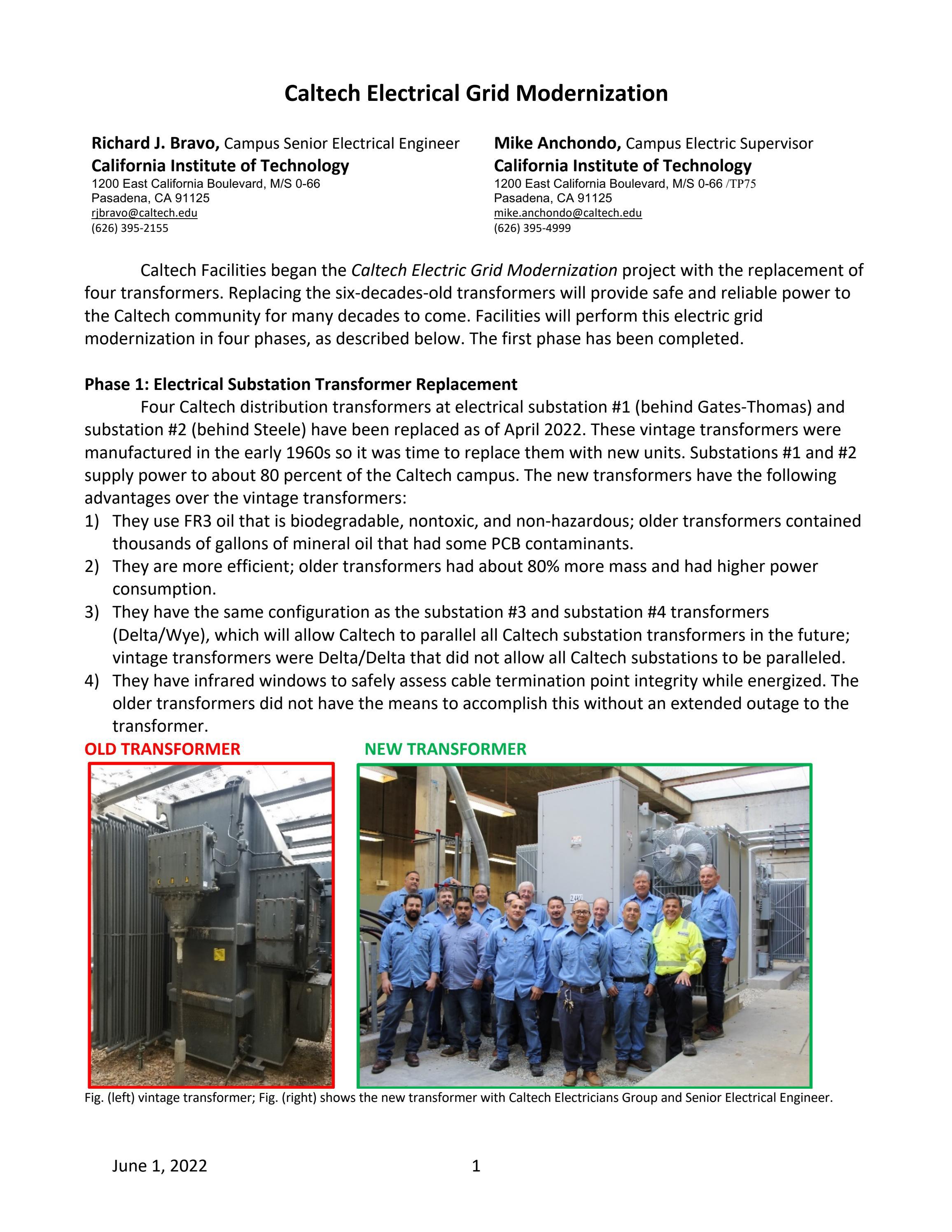 Caltech Electrical Grid Modernization by CaltechFacilities Issuu
