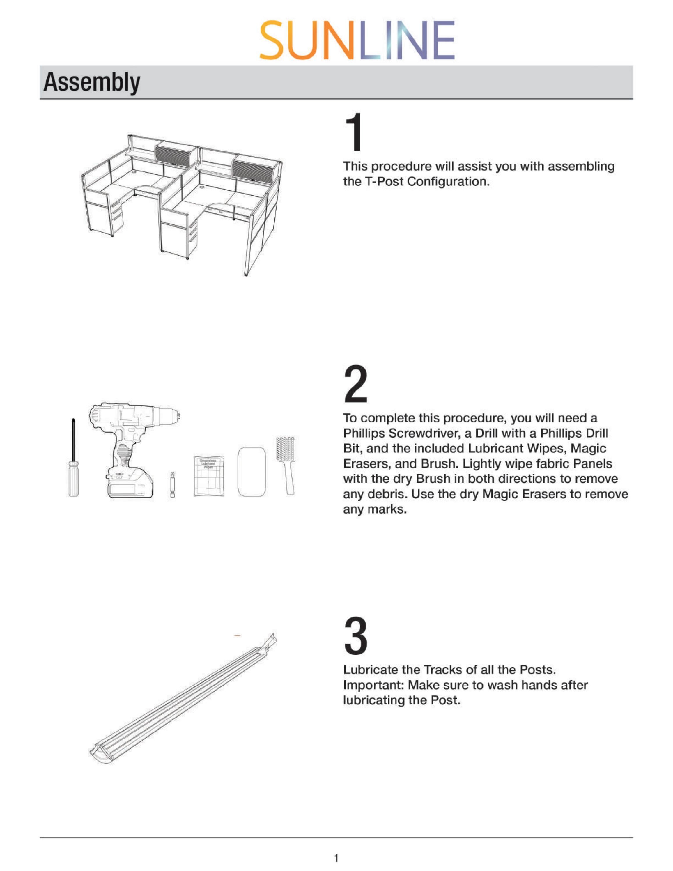 Sunline T Post Cubicle Instructions by Sunline Supply Issuu