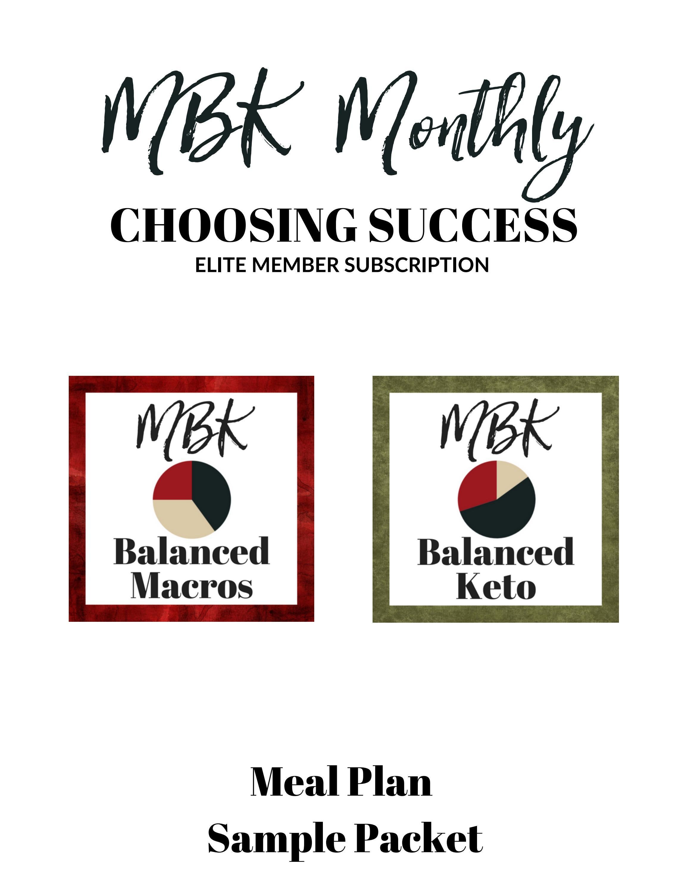 MBK Monthly Choosing Success Spring 2021 Sample Meal Plans By My 