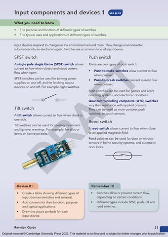 Cambridge Nationals Engineering Programmable Systems Revision Guide by ...