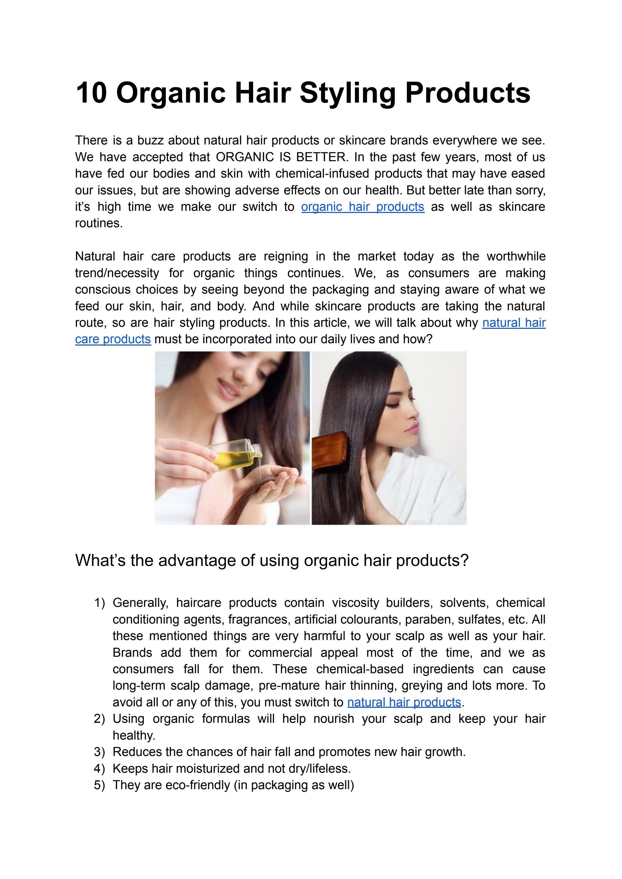 10 Organic Hair Styling Products by itsherbalmagic Issuu