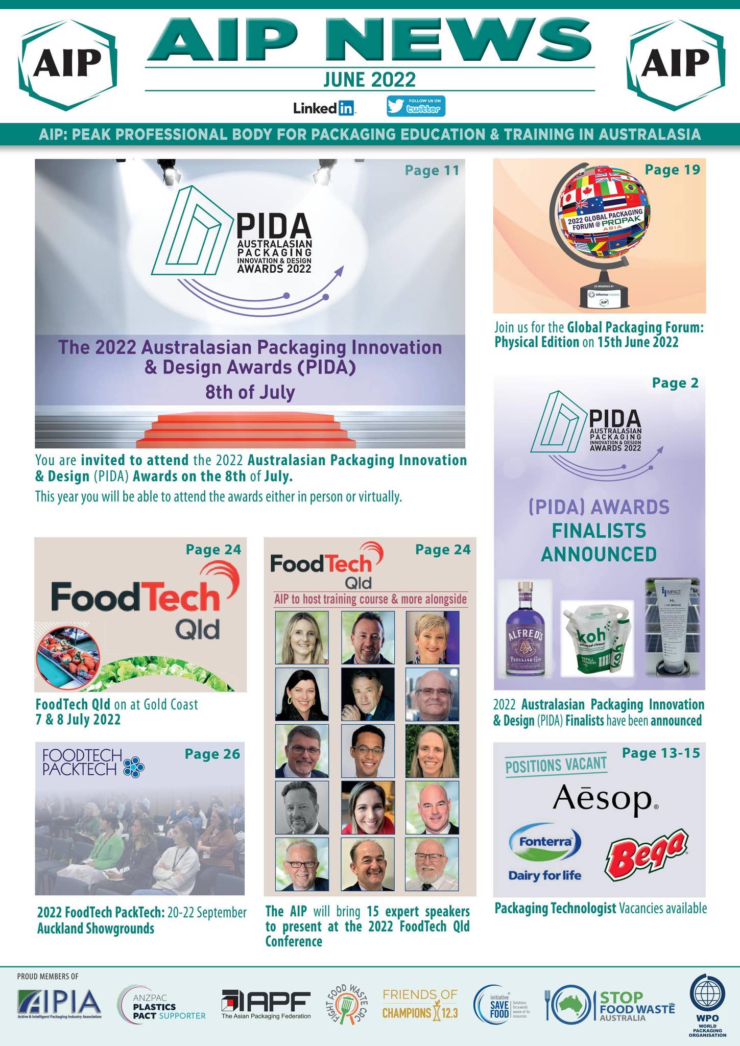 AIP June 2022 eNewsletter by Australasian Institute of Packaging - Issuu