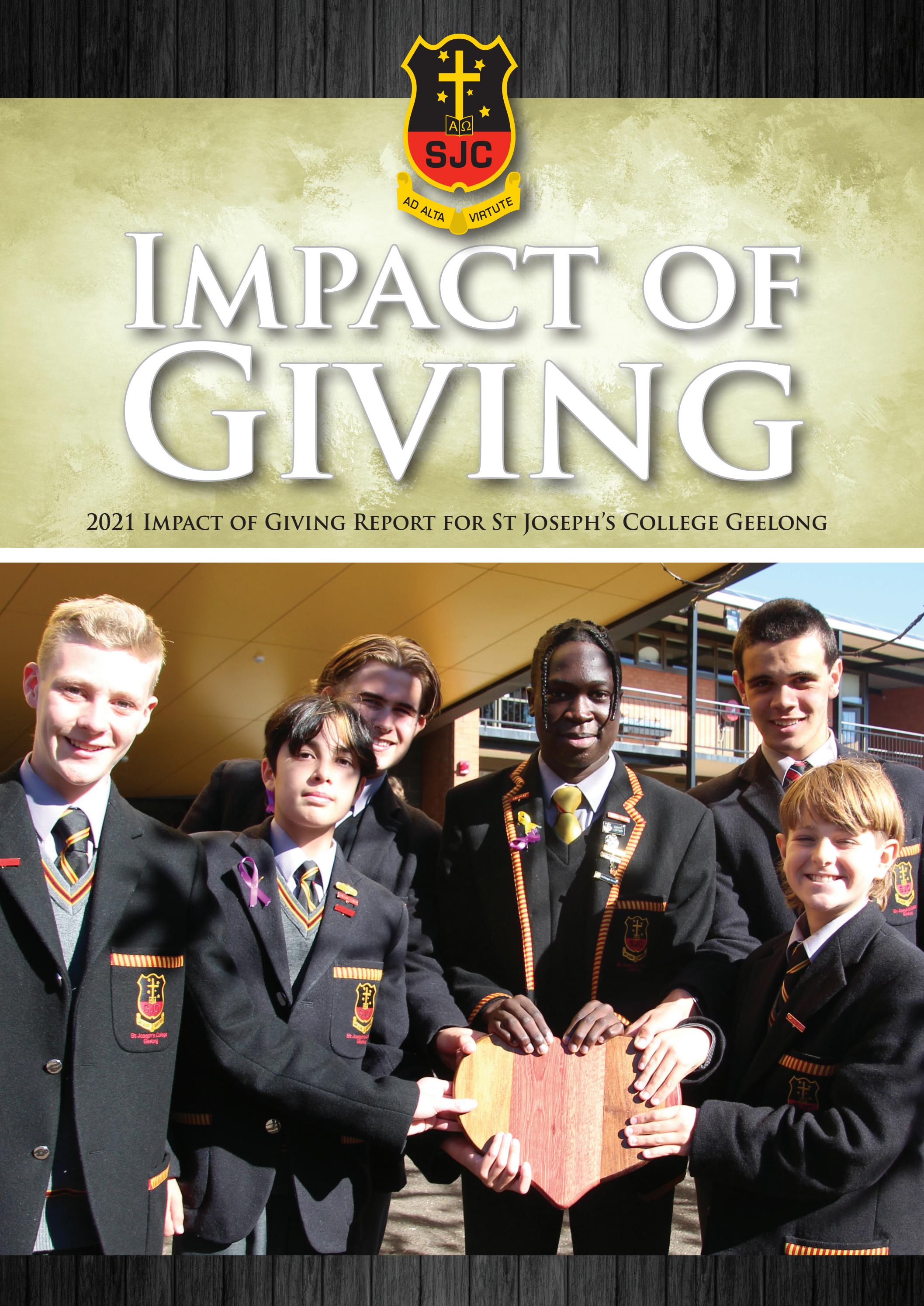 SJC Impact Of Giving 2021 Report By St Joseph s College Geelong Issuu SJC Impact Of Giving 2021 Report By St Joseph s College Geelong Issuu