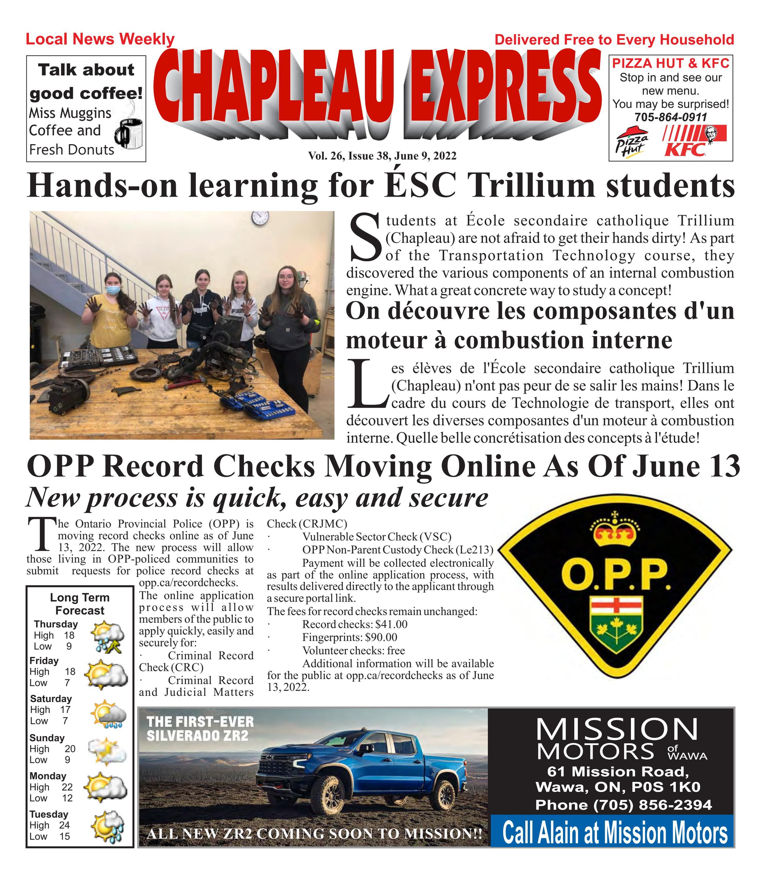 06092022 June 9 2022 by The Chapleau Express Issuu