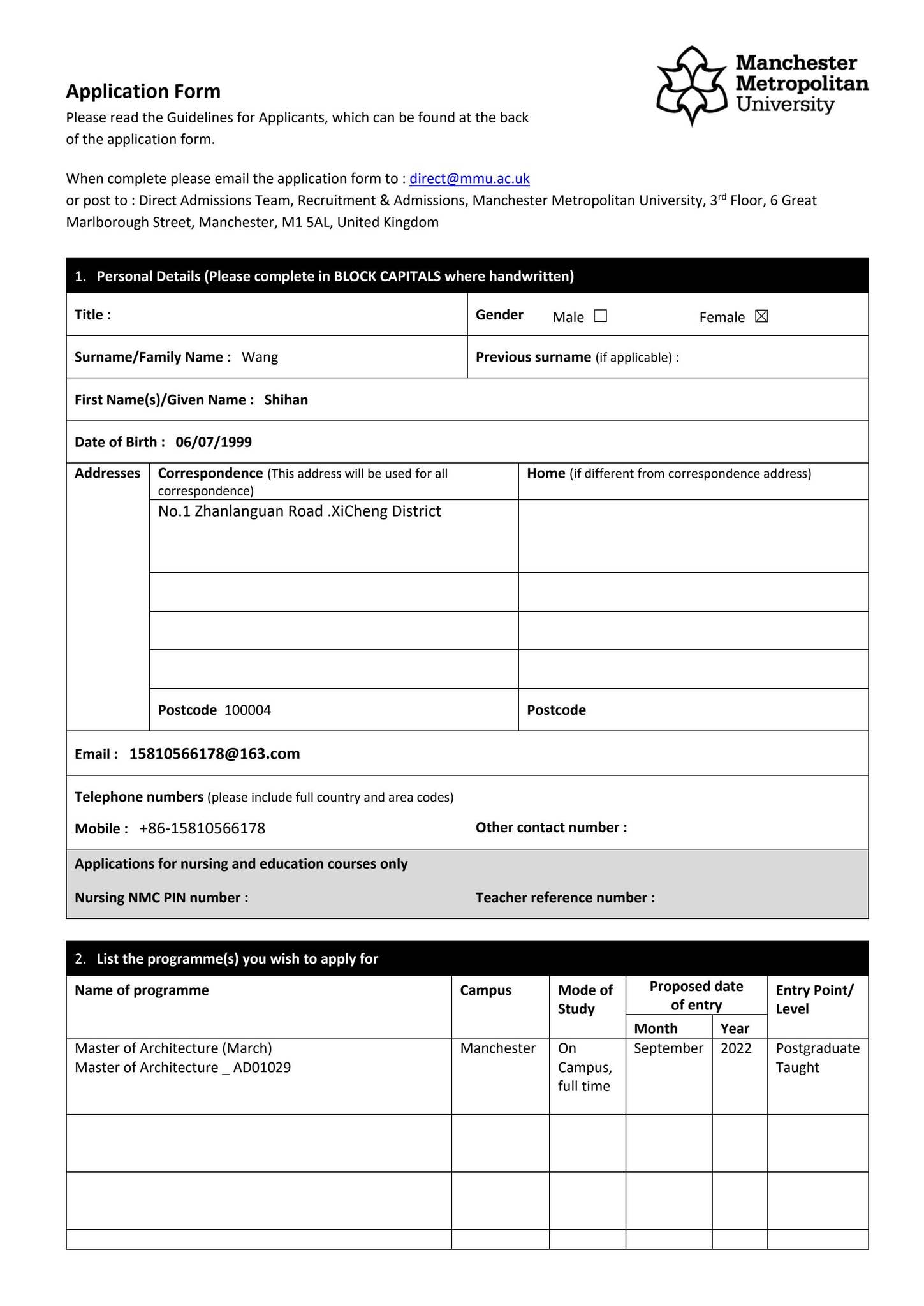 Msa Despatch Form MSA March Application by Wang Shihan - Issuu