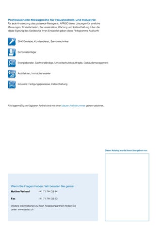 AFRISO Tragbare Messgeräte Schweiz 2022 第 2 页
