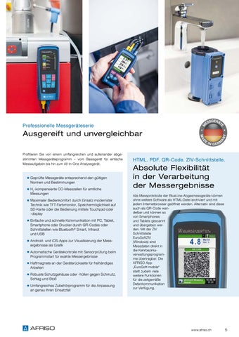 AFRISO Tragbare Messgeräte Schweiz 2022 第 5 页