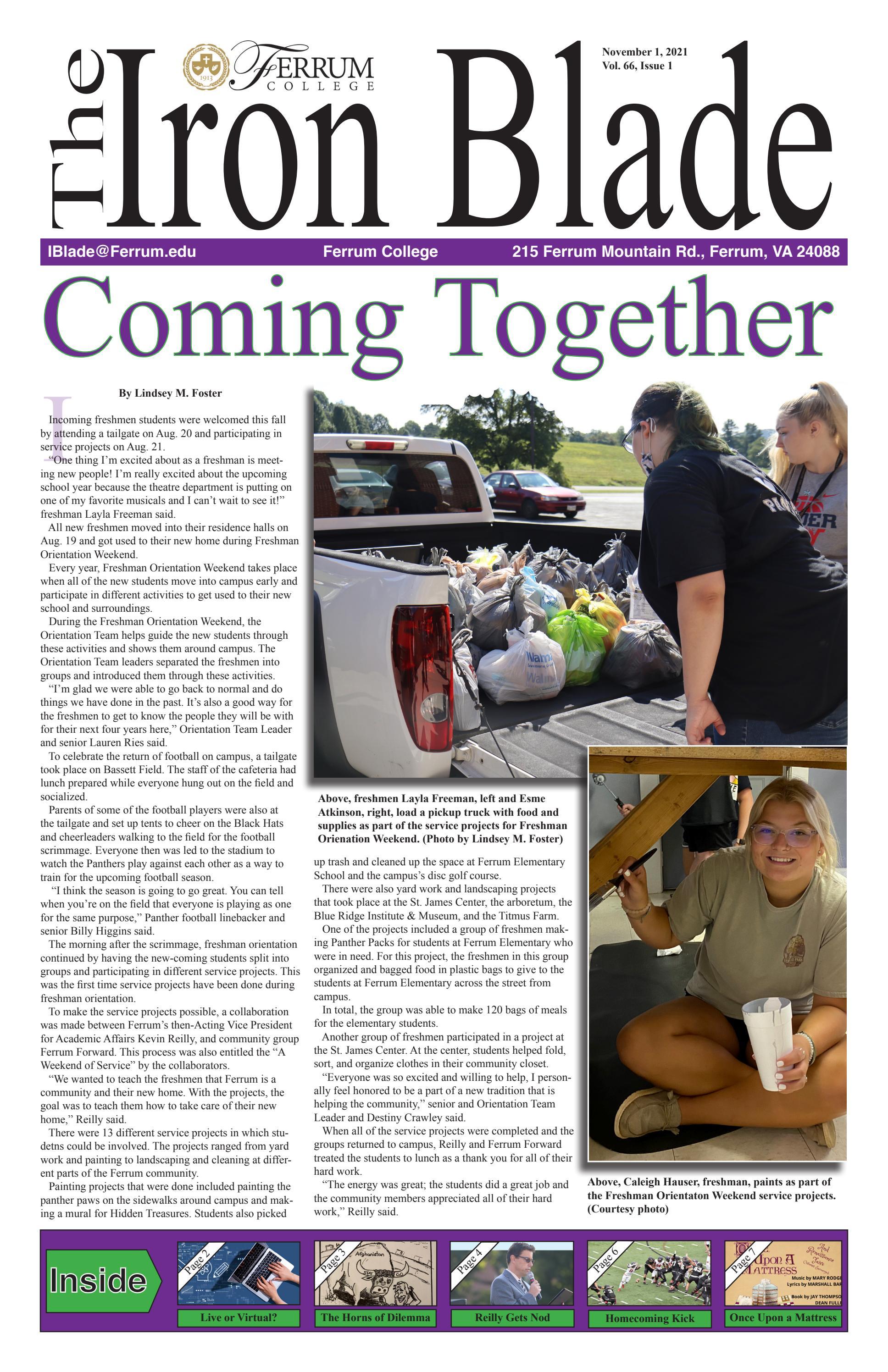 The Iron Blade Vol. 66 Issue 1 by Ferrum College Issuu