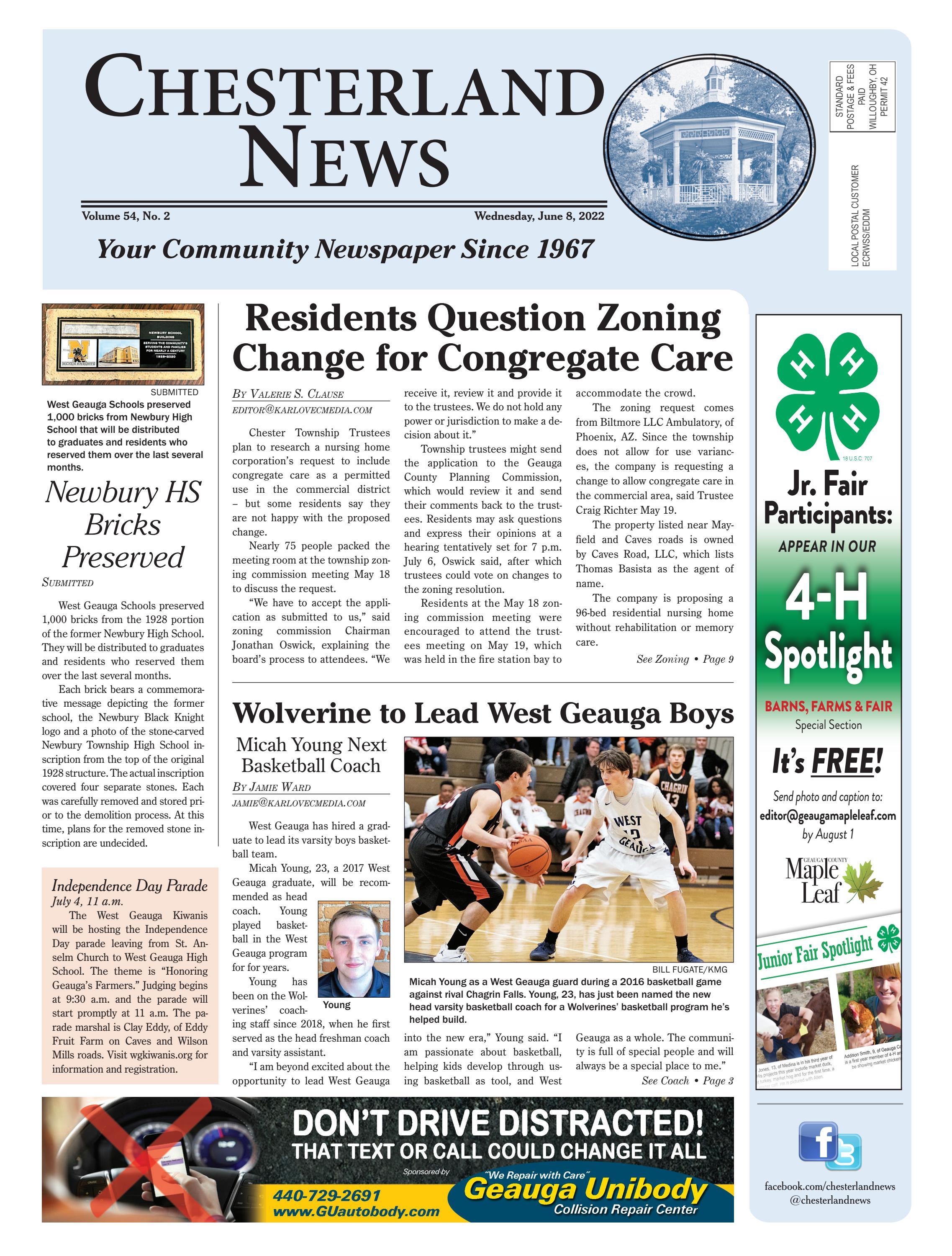 Chesterland News June 8, 2022 by Geauga County Maple Leaf Issuu