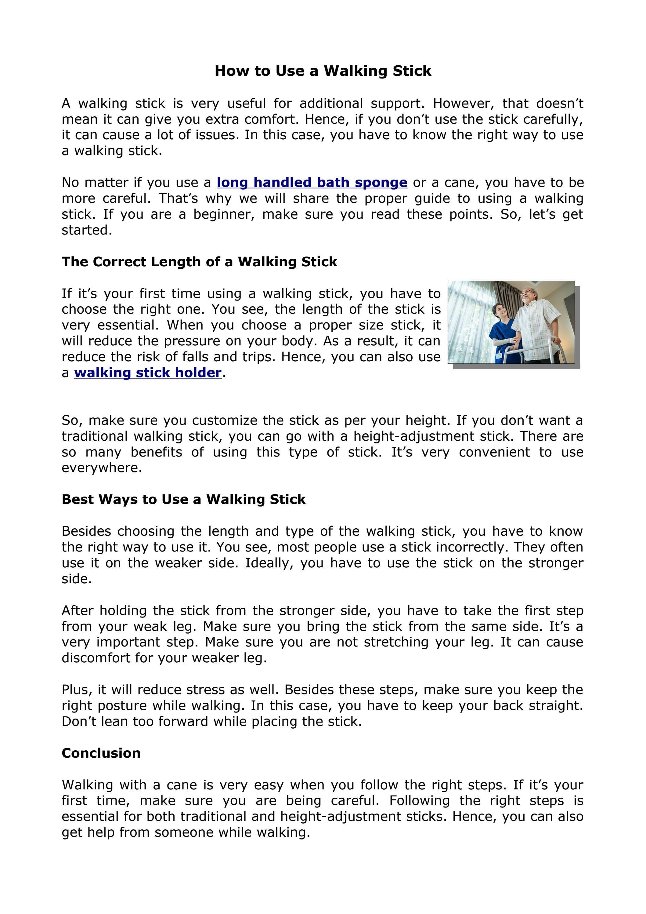 How to Use a Walking StickHow to Use a Walking Stick by Able Medilink
