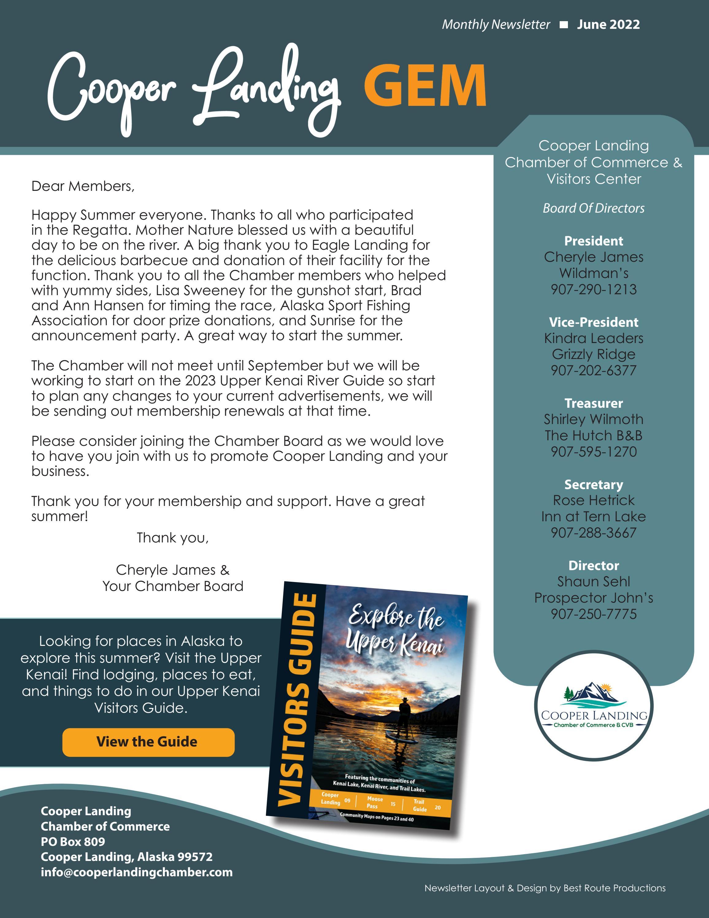 Cooper Landing Gem June 2022 by Cooper Landing Chamber Issuu