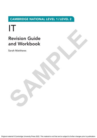 Cambridge Nationals IT Revision Guide and Workbook by Cambridge ...