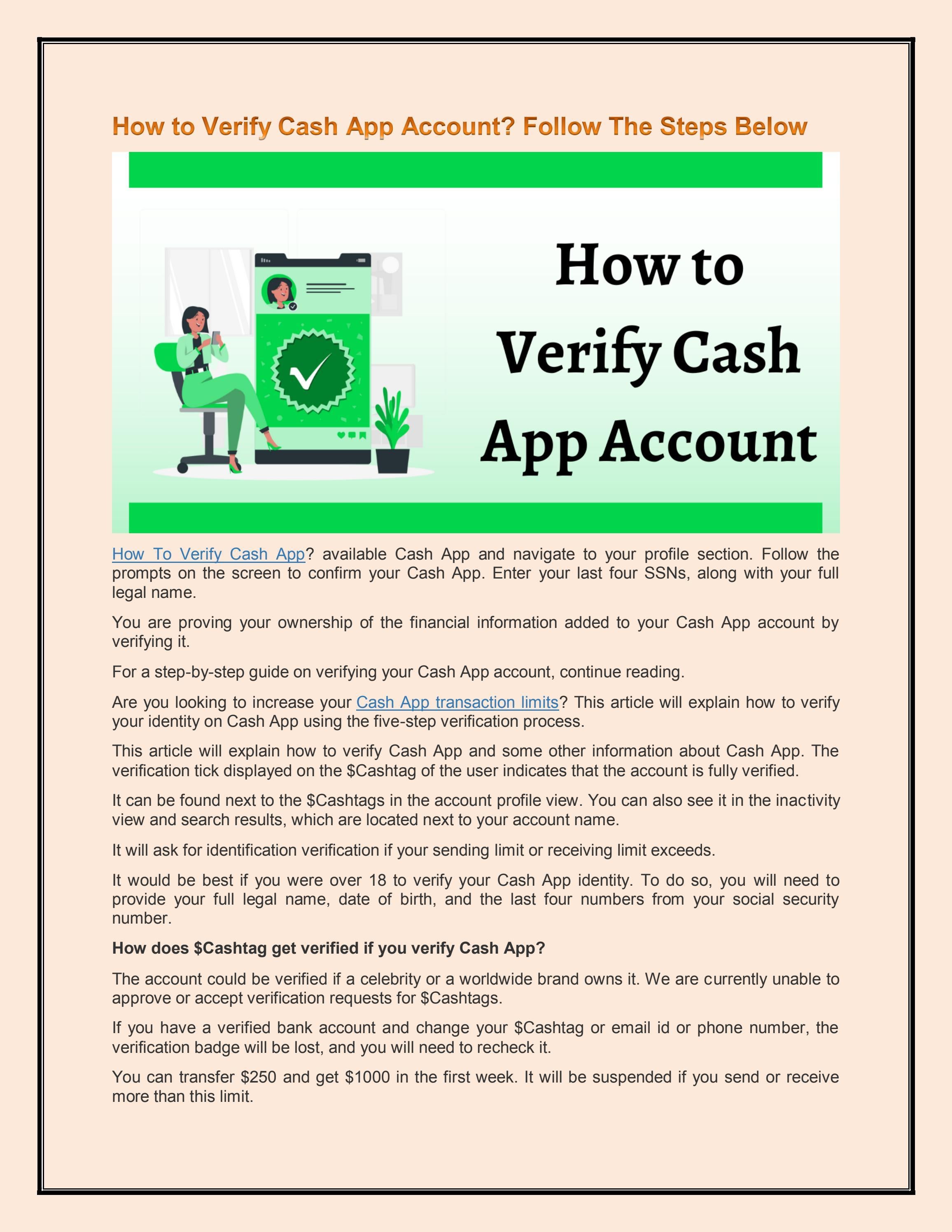 How To Verify Cash App Account 9095299787 By Justin142smith Issuu