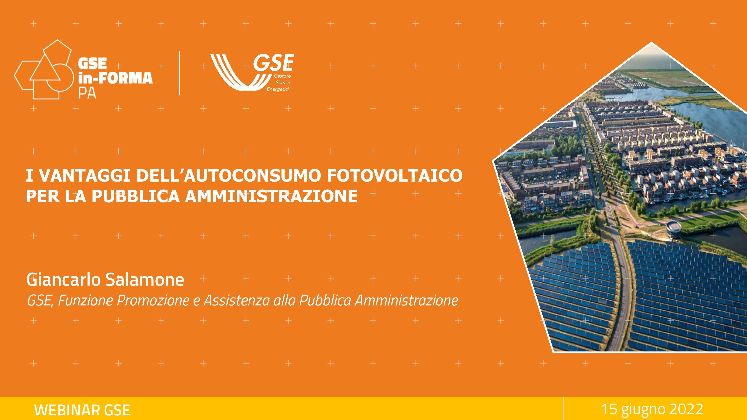 Autoconsumo e scambio sul posto by