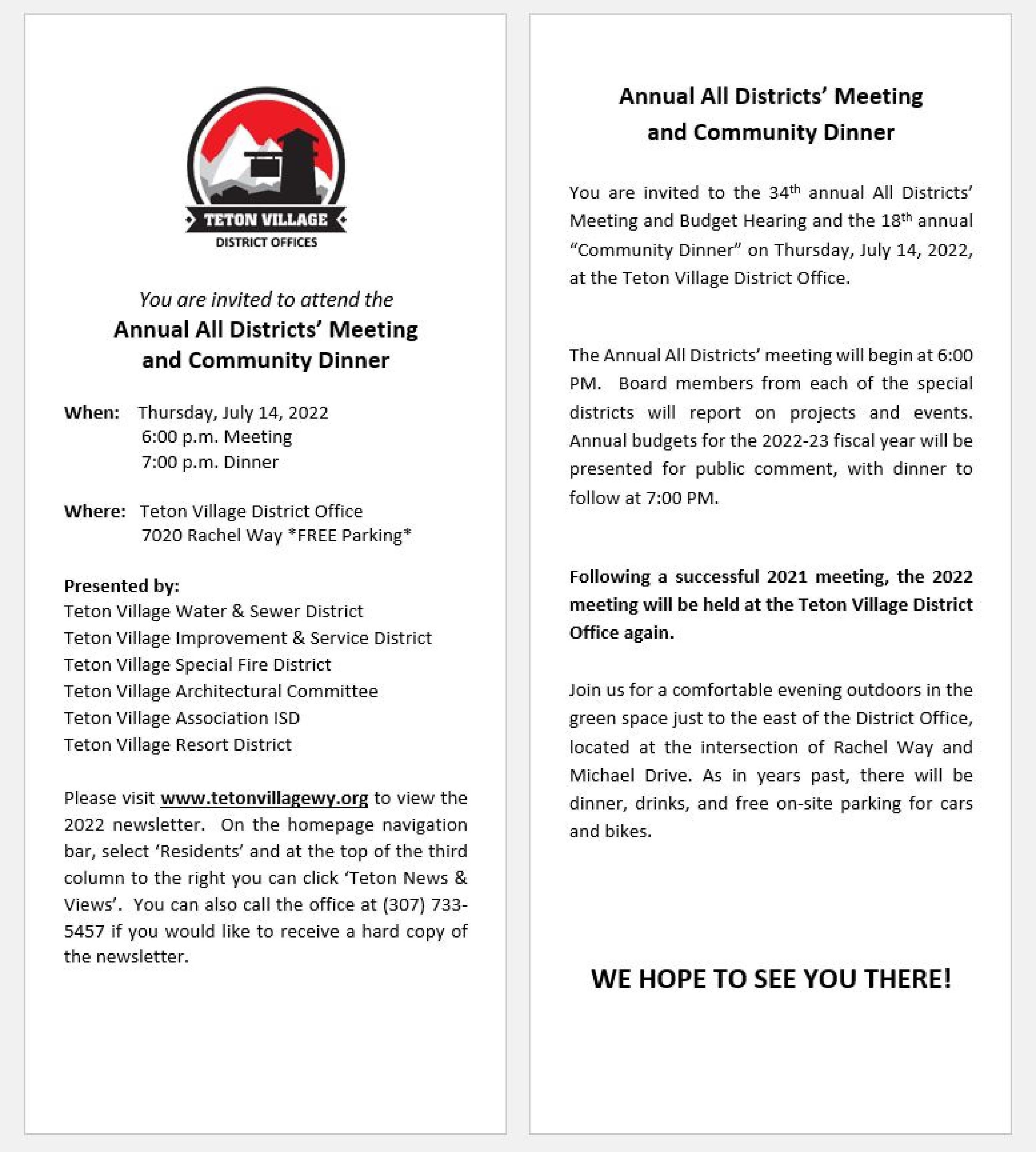 Annual Meeting EBill Invite 2022 by TVDO Issuu