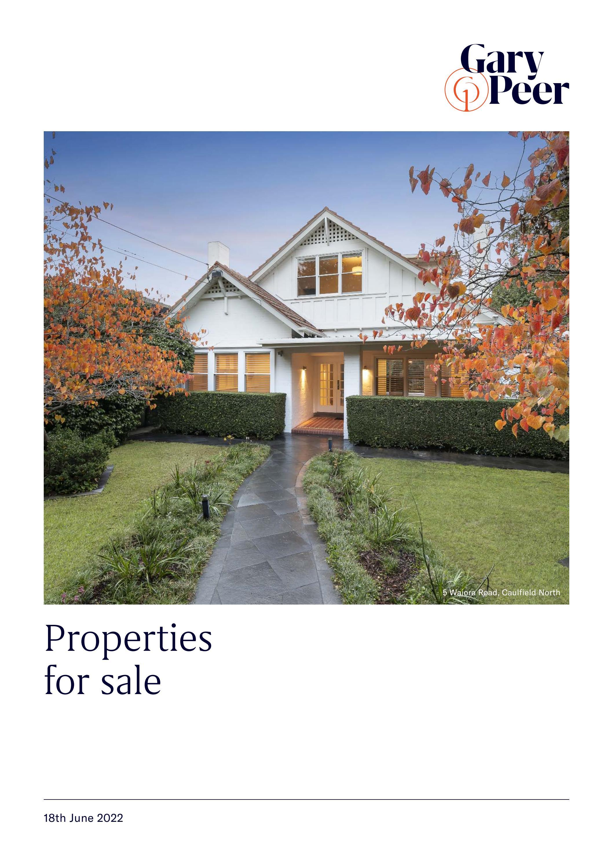 Gary Peer properties for sale Saturday 18 June 2022 by Gary Peer