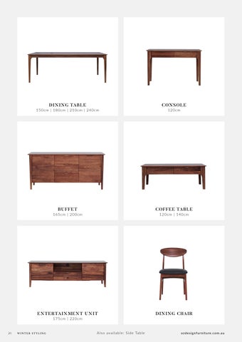 OZ Design Furniture 家具目录 · 冬季 Styling by 第 20 页