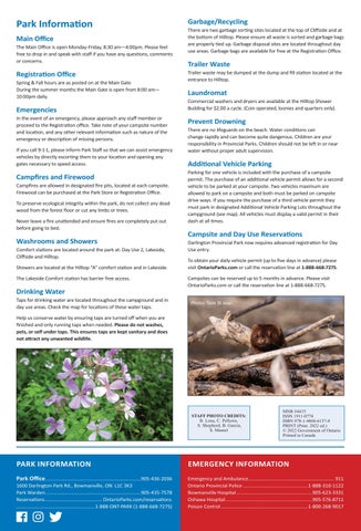 Darlington Provincial Park Info 指南 2022 第 2 页