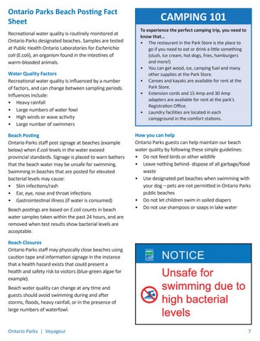 Voyageur Provincial Park Info 指南 2022 第 7 页
