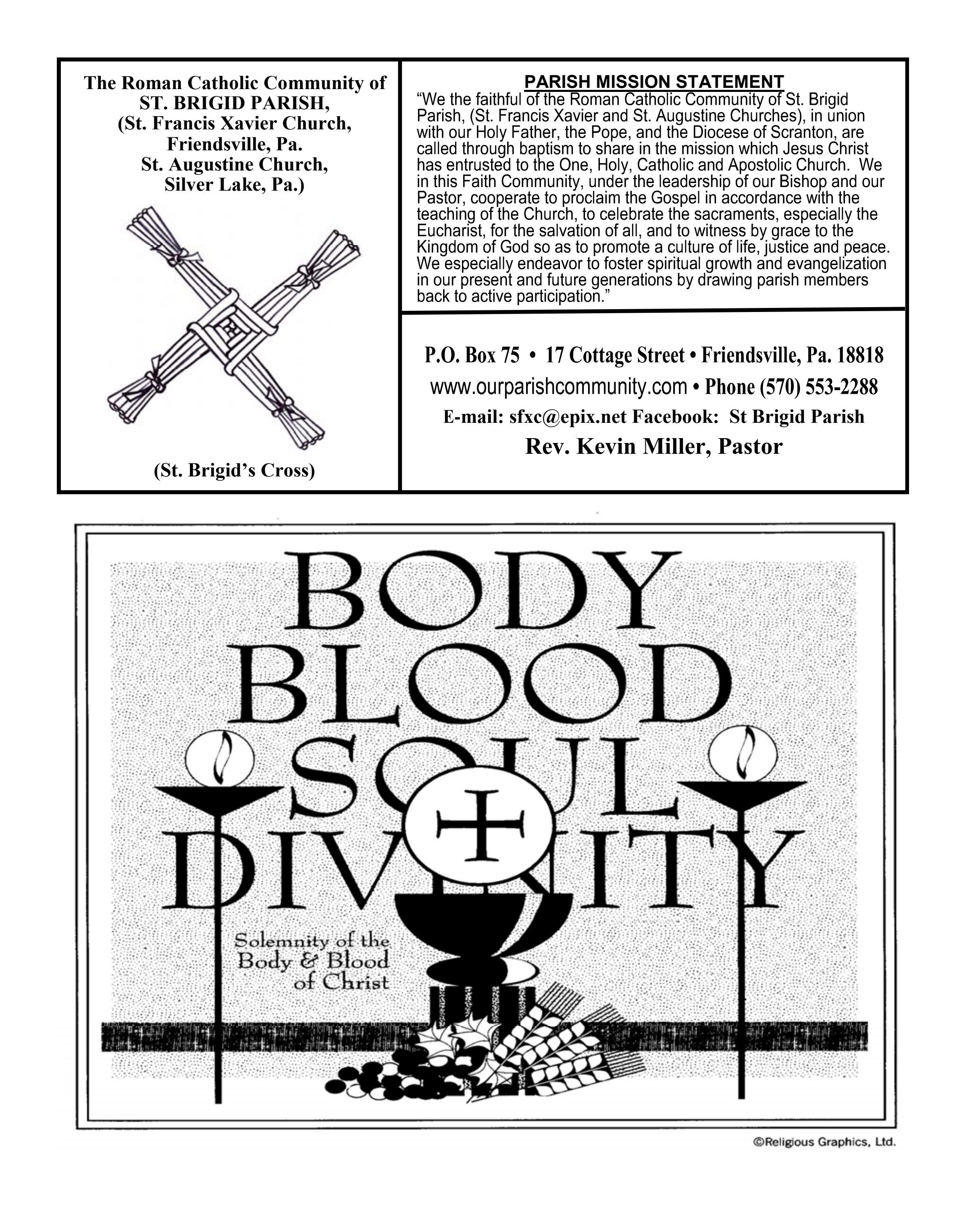 St Brigid Parish Bulletin For Sunday June 19 2022 By St Brigid Parish st-brigid-parish-bulletin-for-sunday-june-19-2022-by-st-brigid-parish