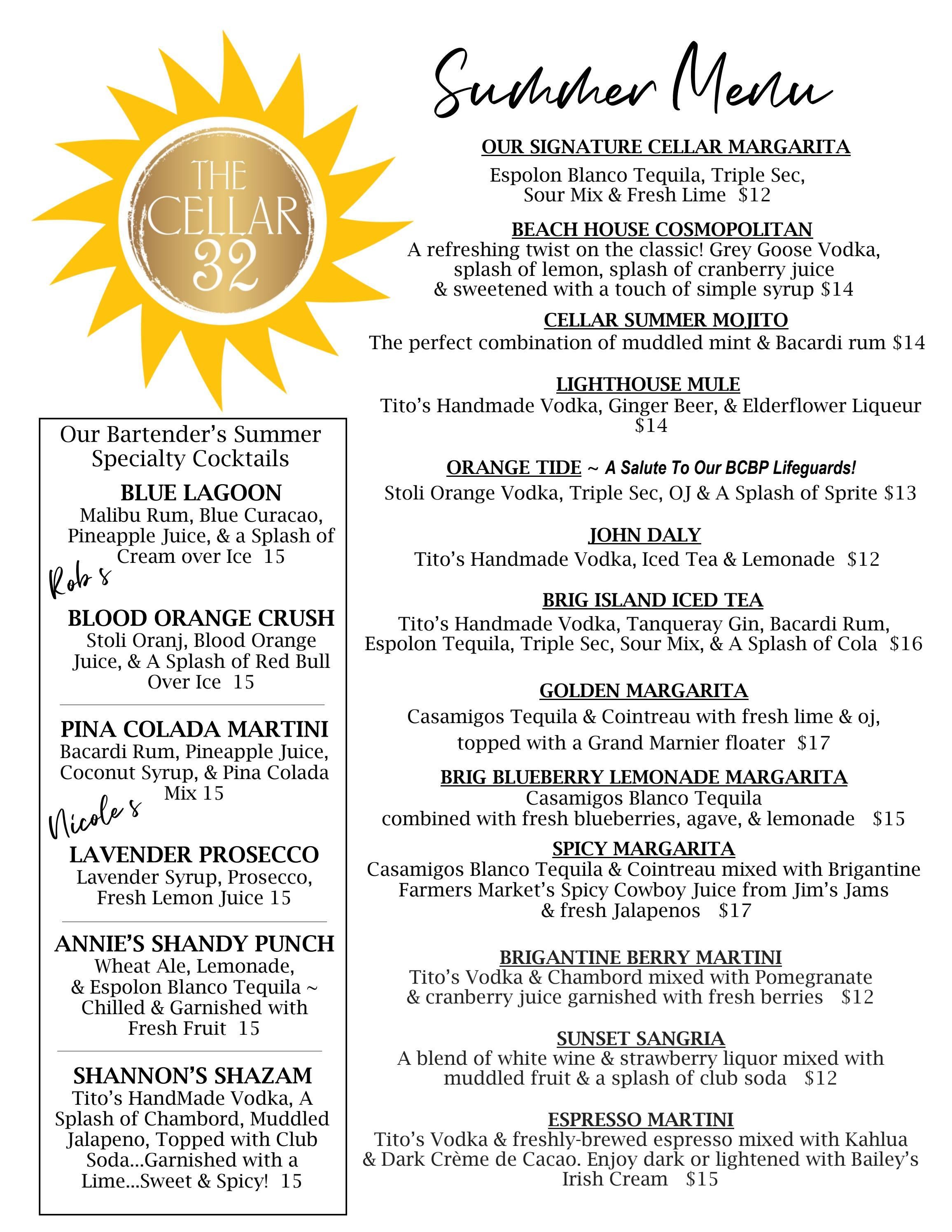 The Cellar 32 Summer 22 Menu by Angela Reynolds Issuu