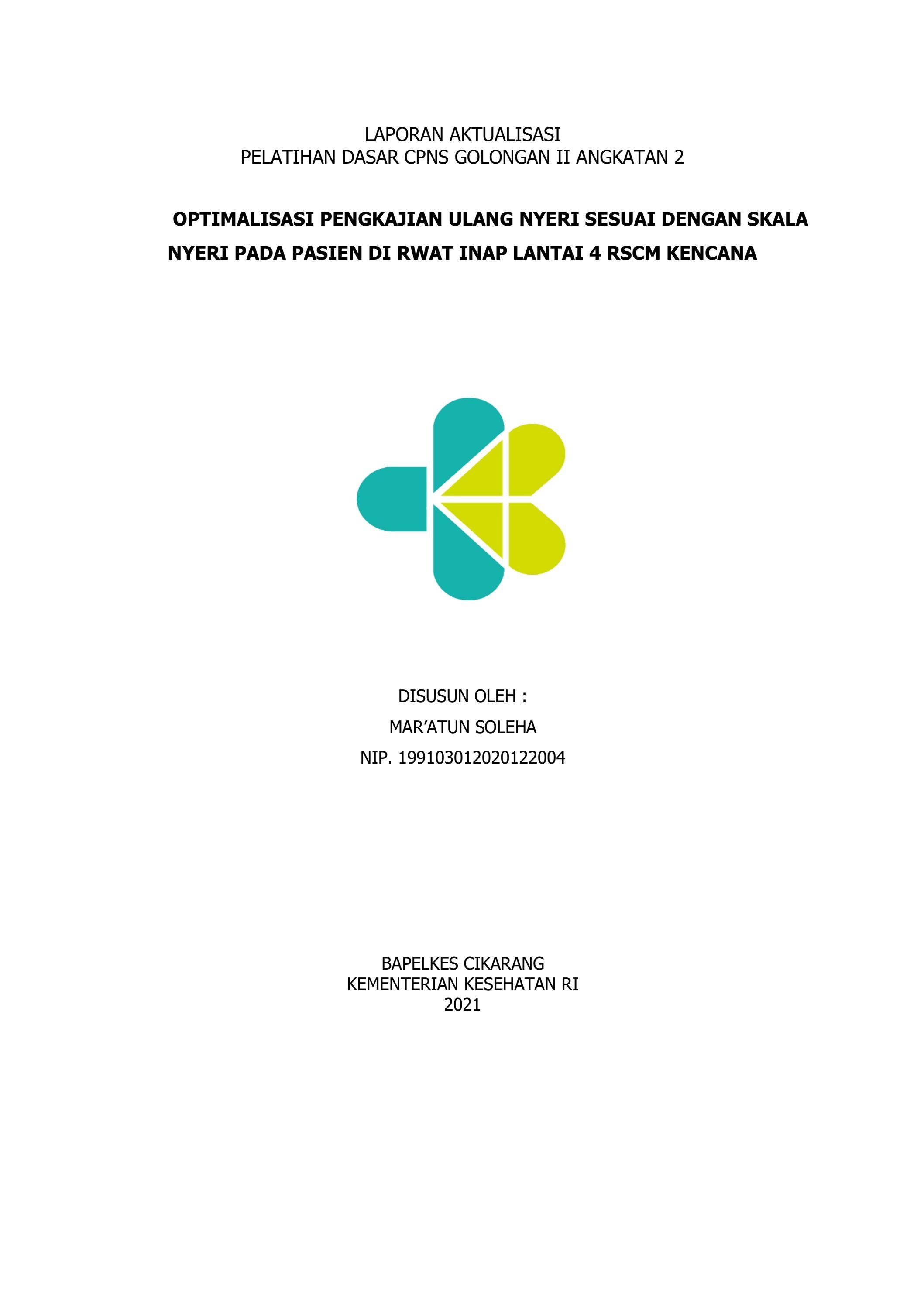 Optimalisasi Pengkajian Ulang Nyeri Sesuai Dengan Skala Nyeri Pada ...