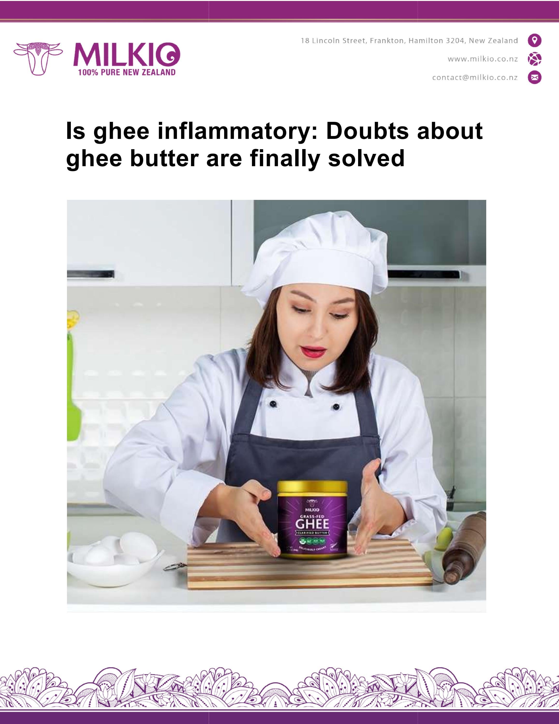 Is ghee inflammatory Doubts about ghee butter are finally solved by MILKIO Issuu