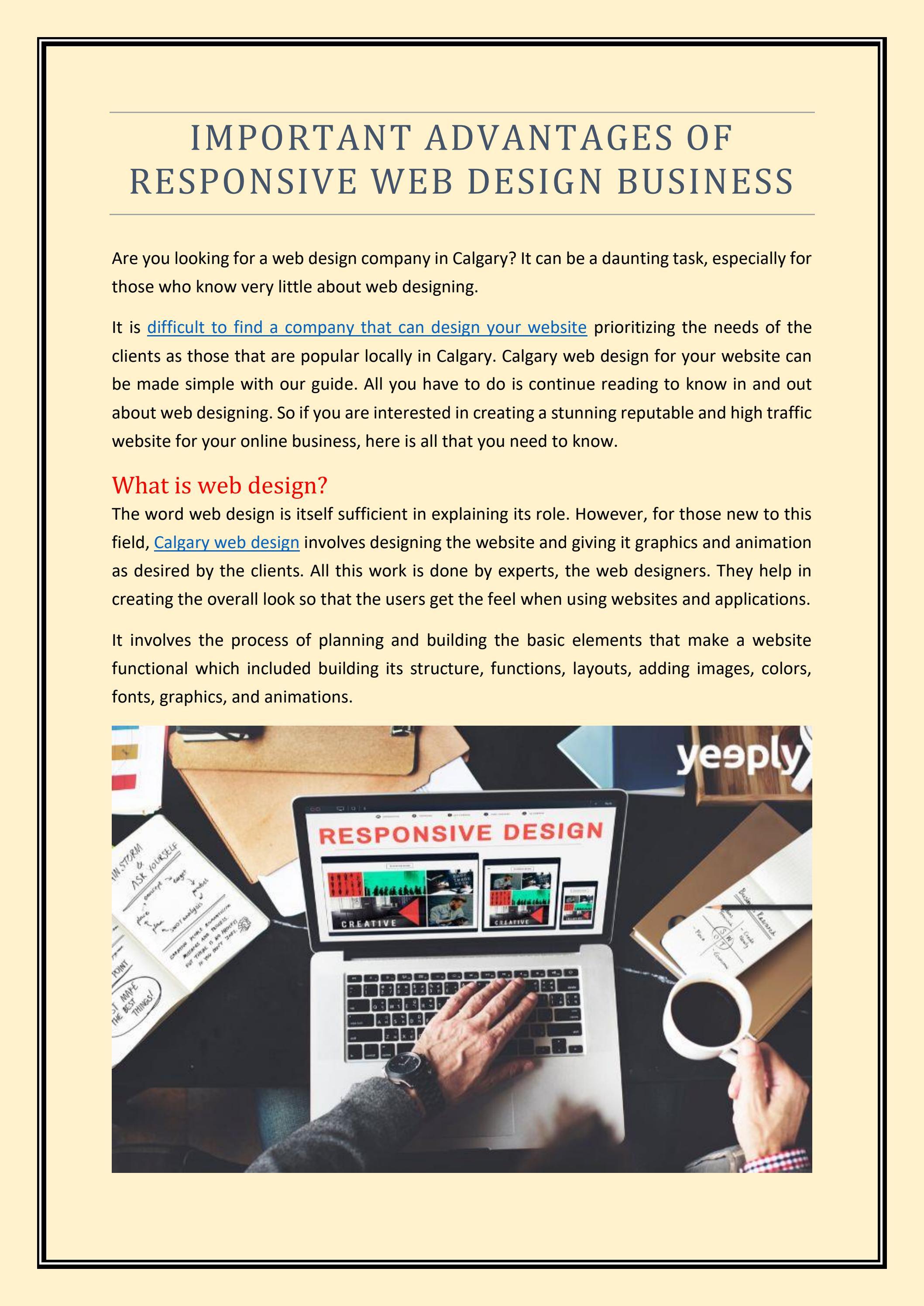 Important Advantages of Responsive Web Design Business by ...