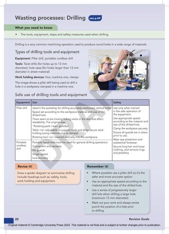 Cambridge Nationals Engineering Manufacture Revision Guide by Cambridge ...