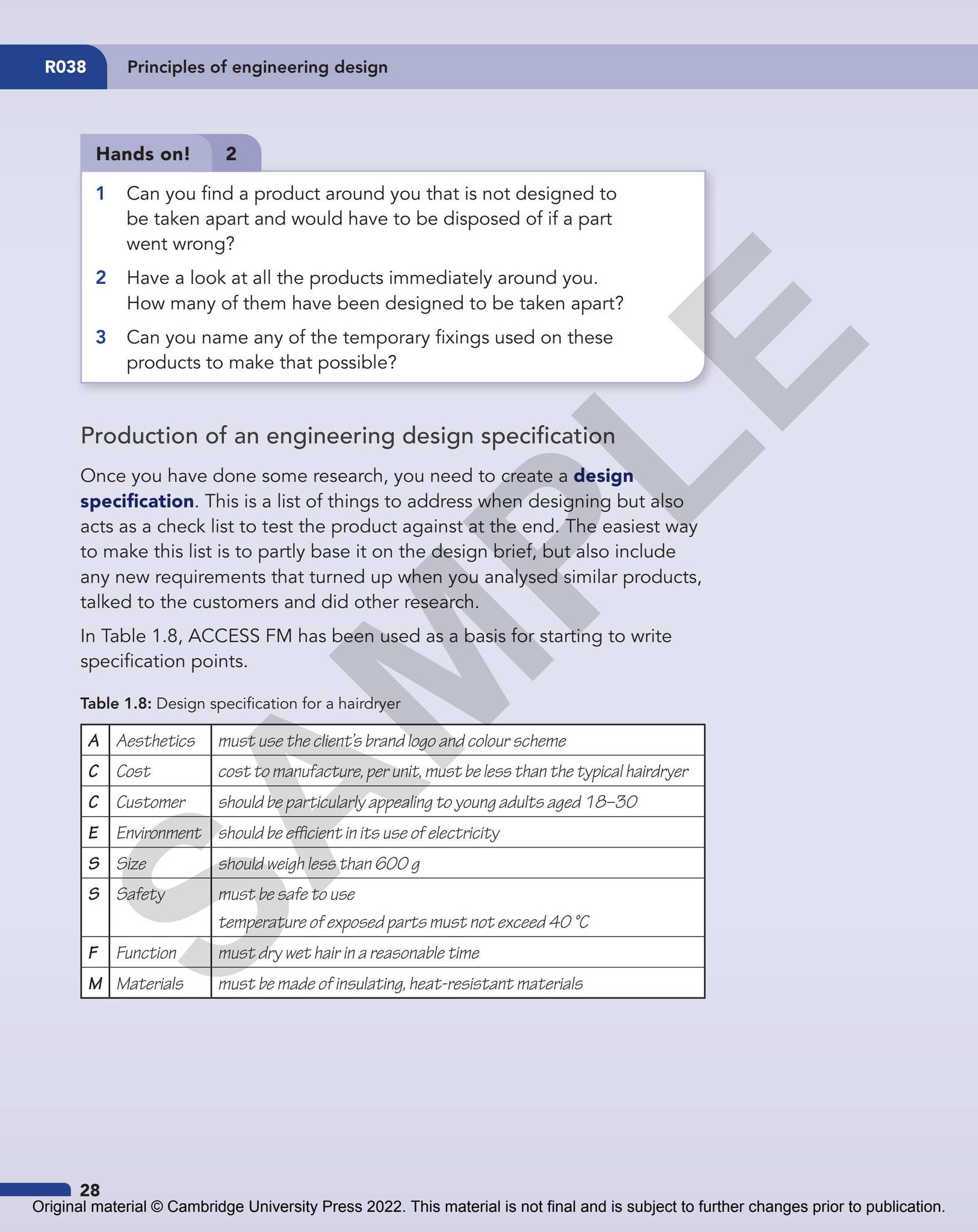 Cambridge Nationals Engineering Design Student Book by Cambridge ...