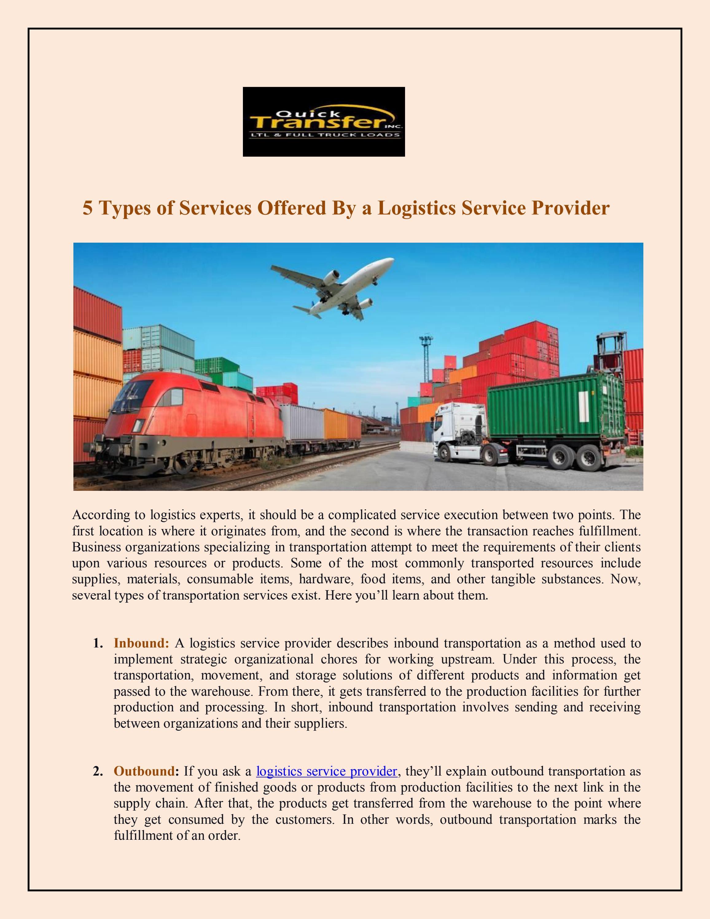 5-types-of-services-offered-by-a-logistics-service-provider-by-quick