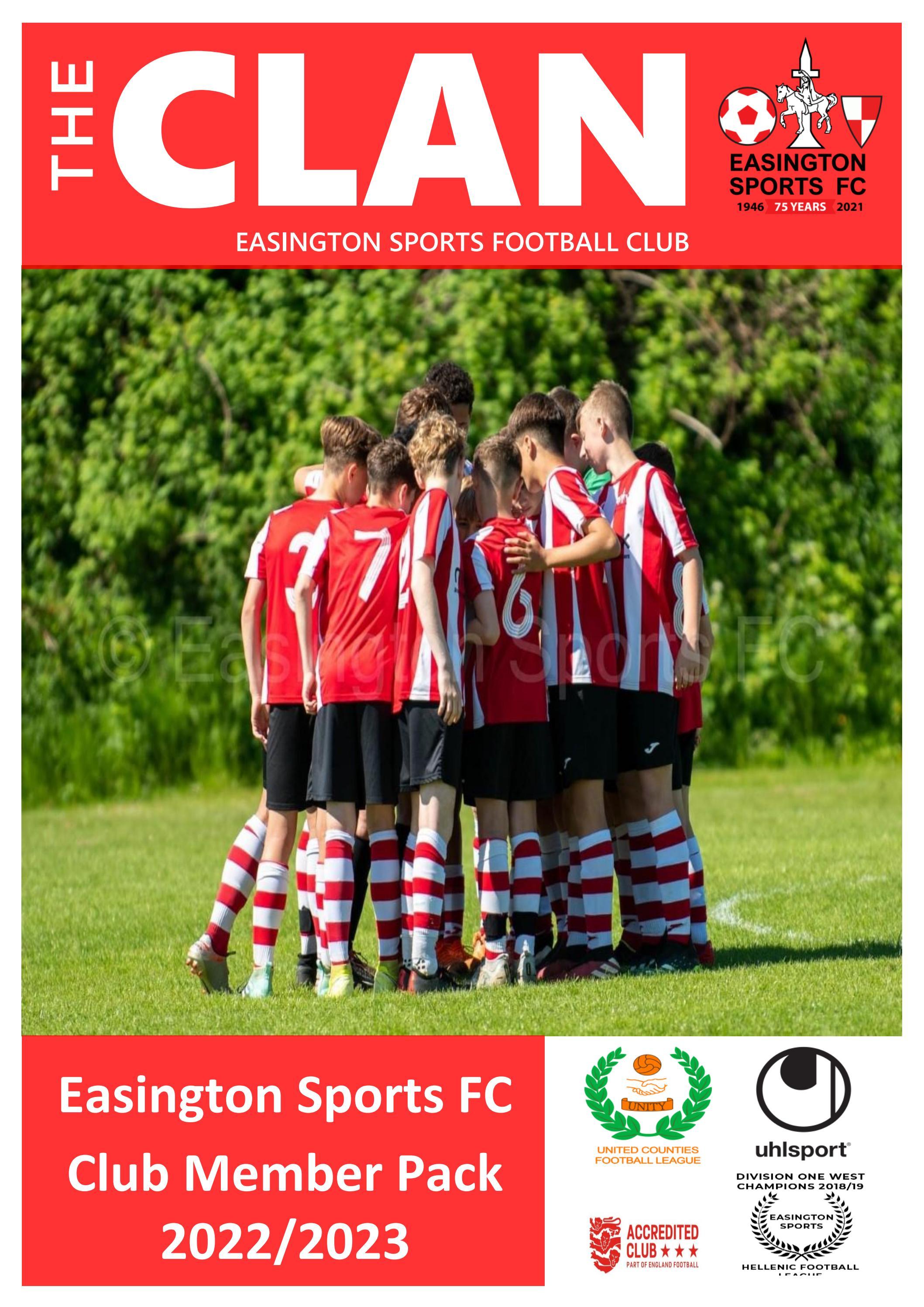 ESFC Club Welcome Pack 2022/2023 by Easington Sports FC - Issuu
