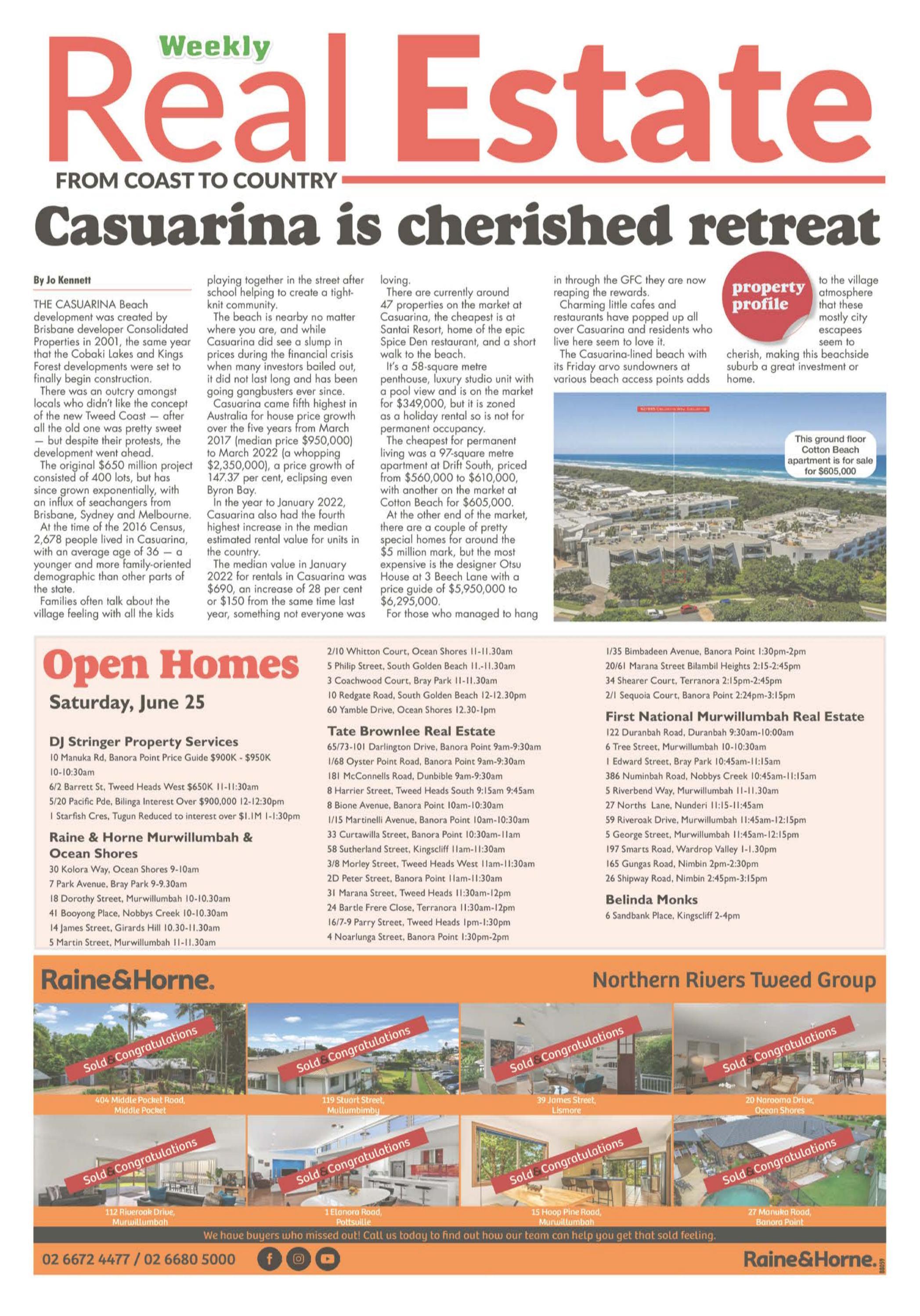The Weekly Real Estate from Coast to Country, June 23, 2022 by Tweed