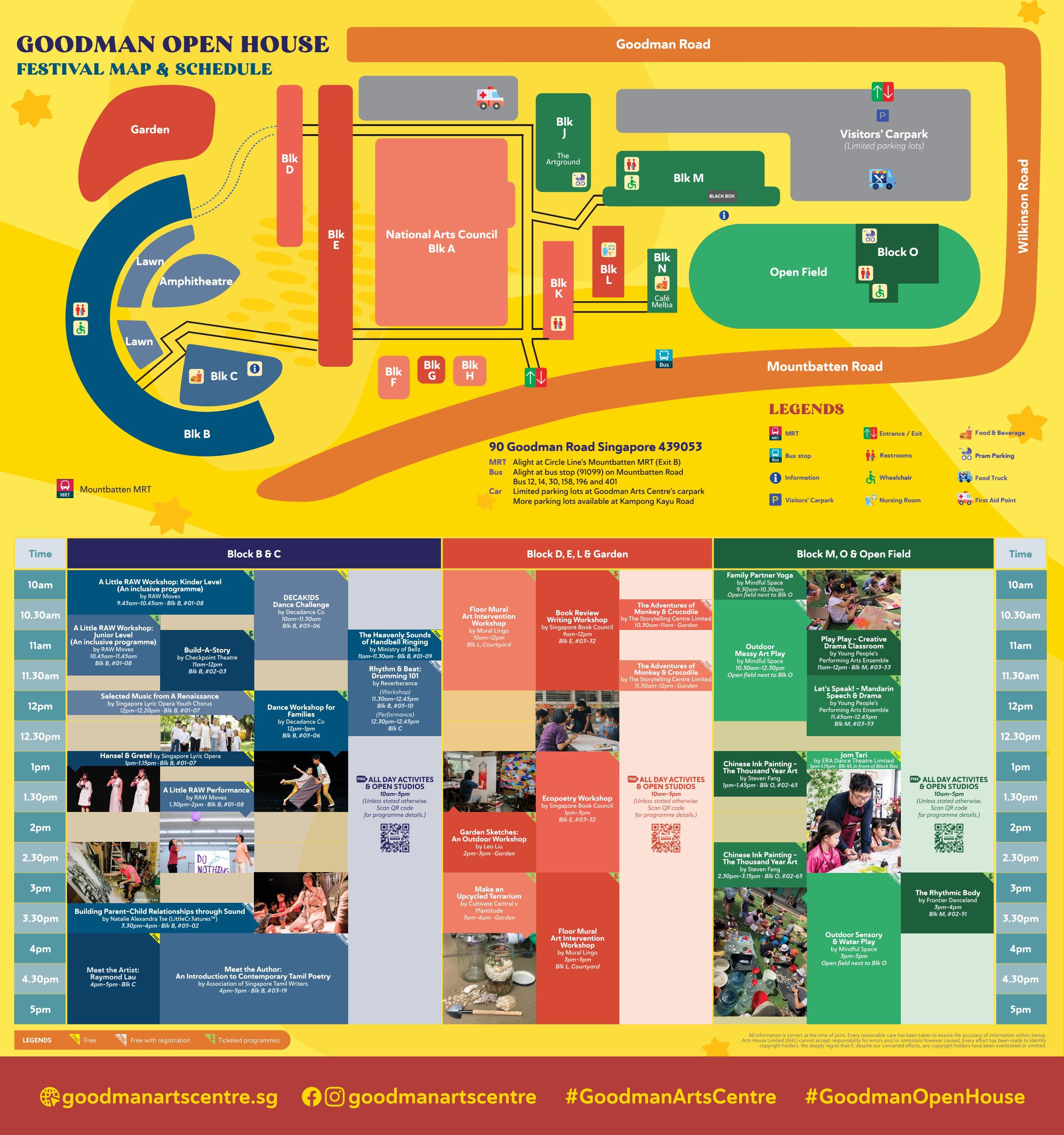 Goodman Open House 2022 Festival Map & Schedule by Arts House Limited