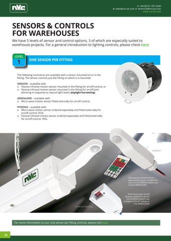 NVC Lighting UK 灯饰 for Warehouses- NVC 手册 第 10 页