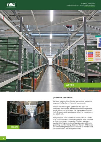 NVC Lighting UK 灯饰 for Warehouses- NVC 手册 第 6 页