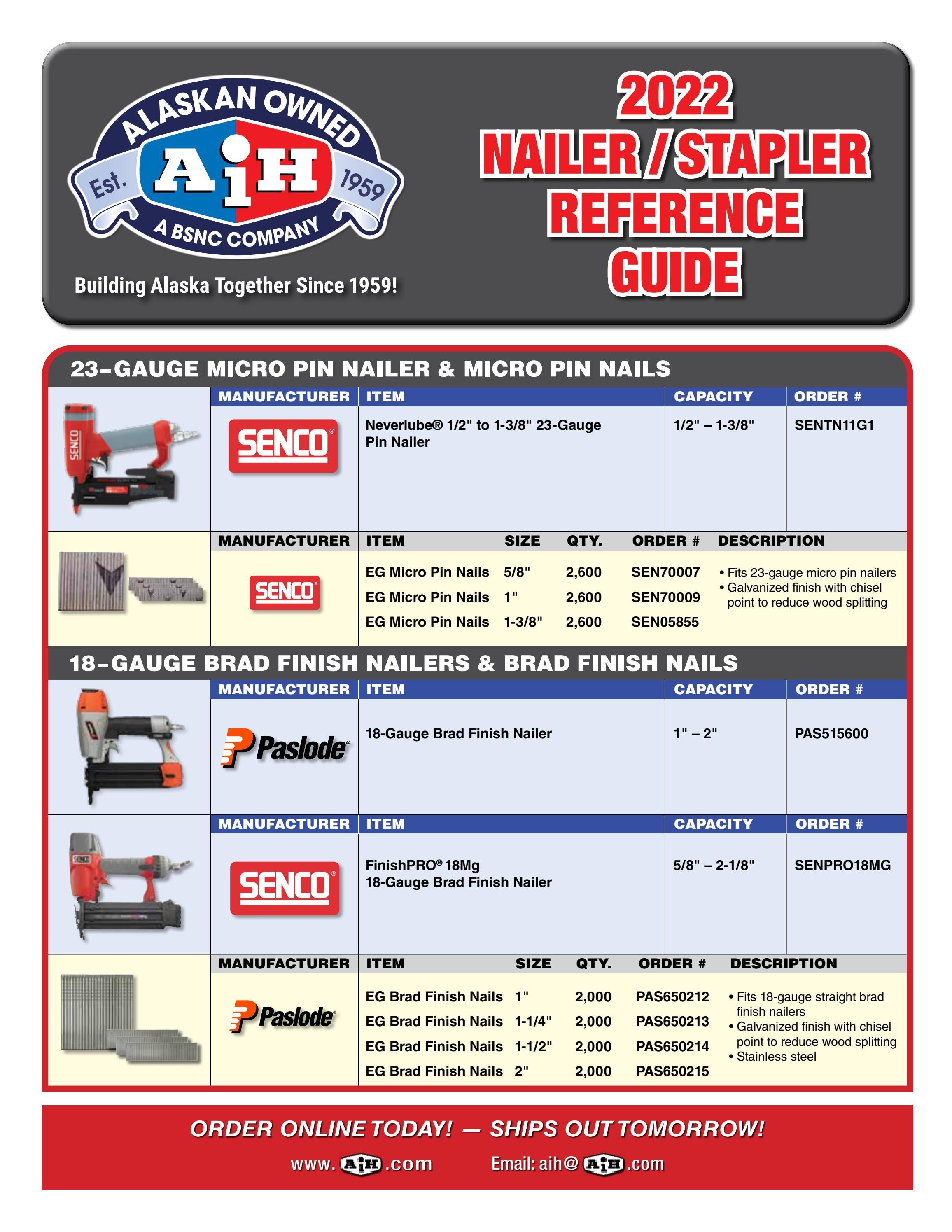 Nailer & Stapler Reference Guide by Alaska Industrial Hardware Issuu