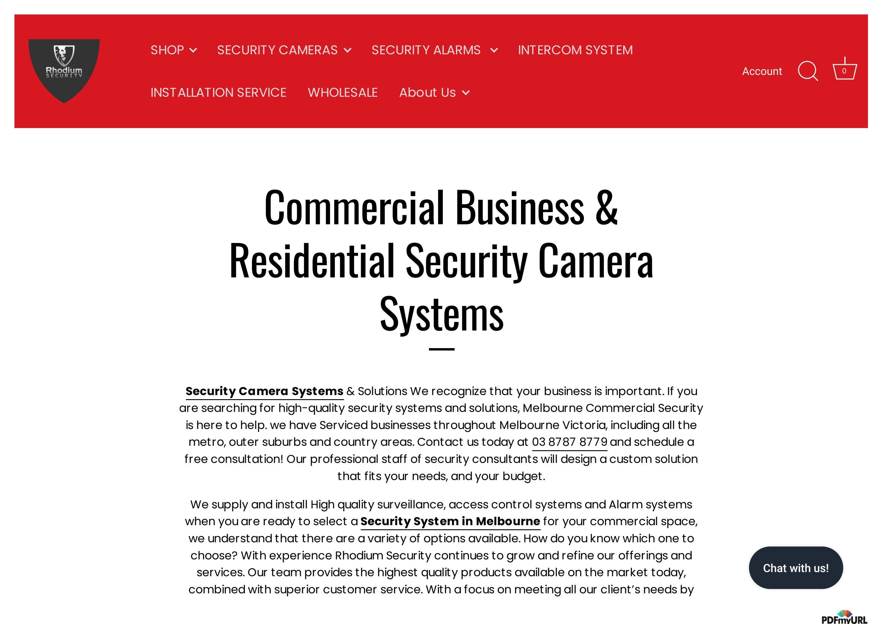Commercial Residential Security Camera Systems in Melbourne, Australia