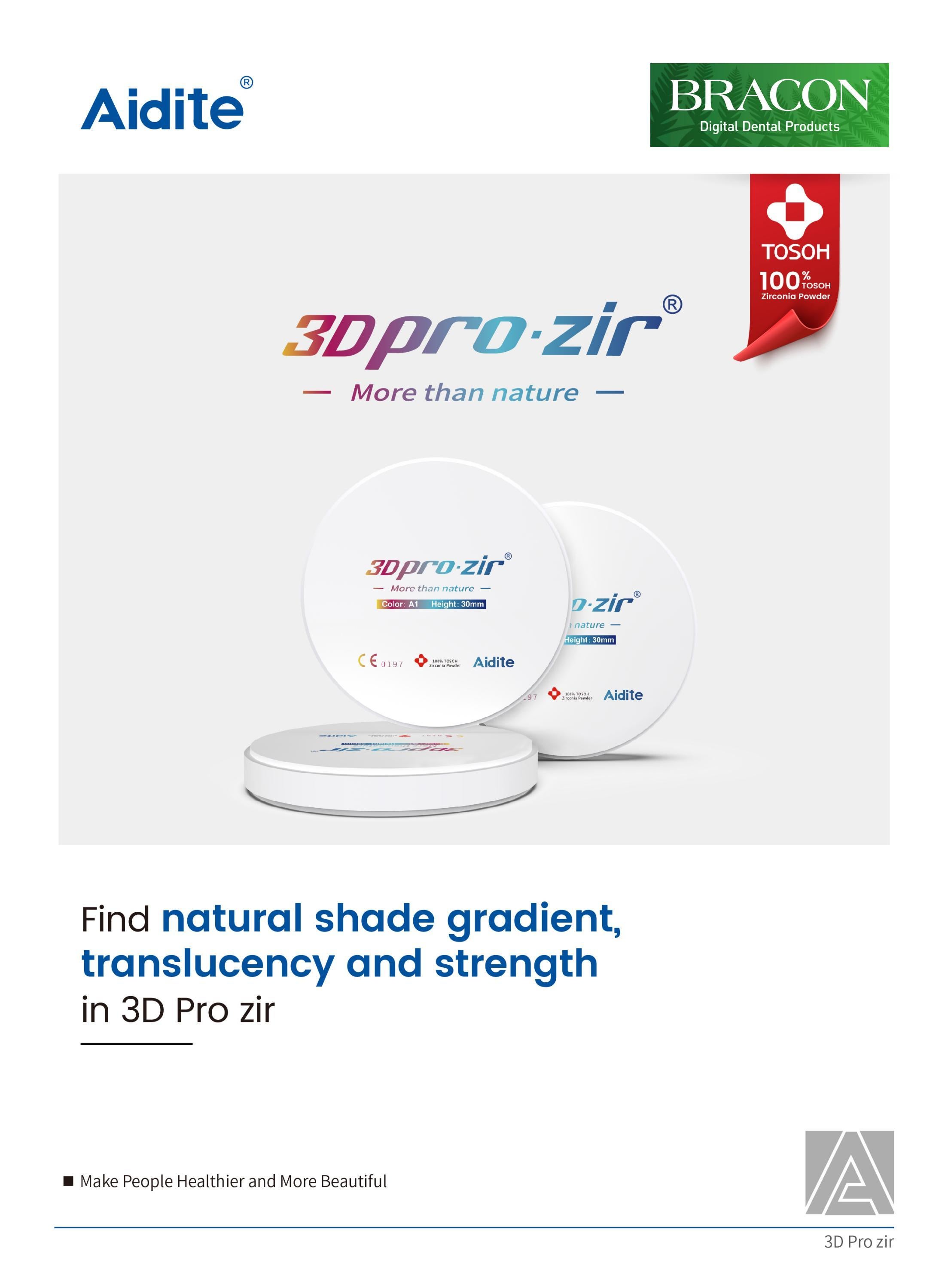 Aidite 3D Pro Zirconia Brochure by Bracon Issuu