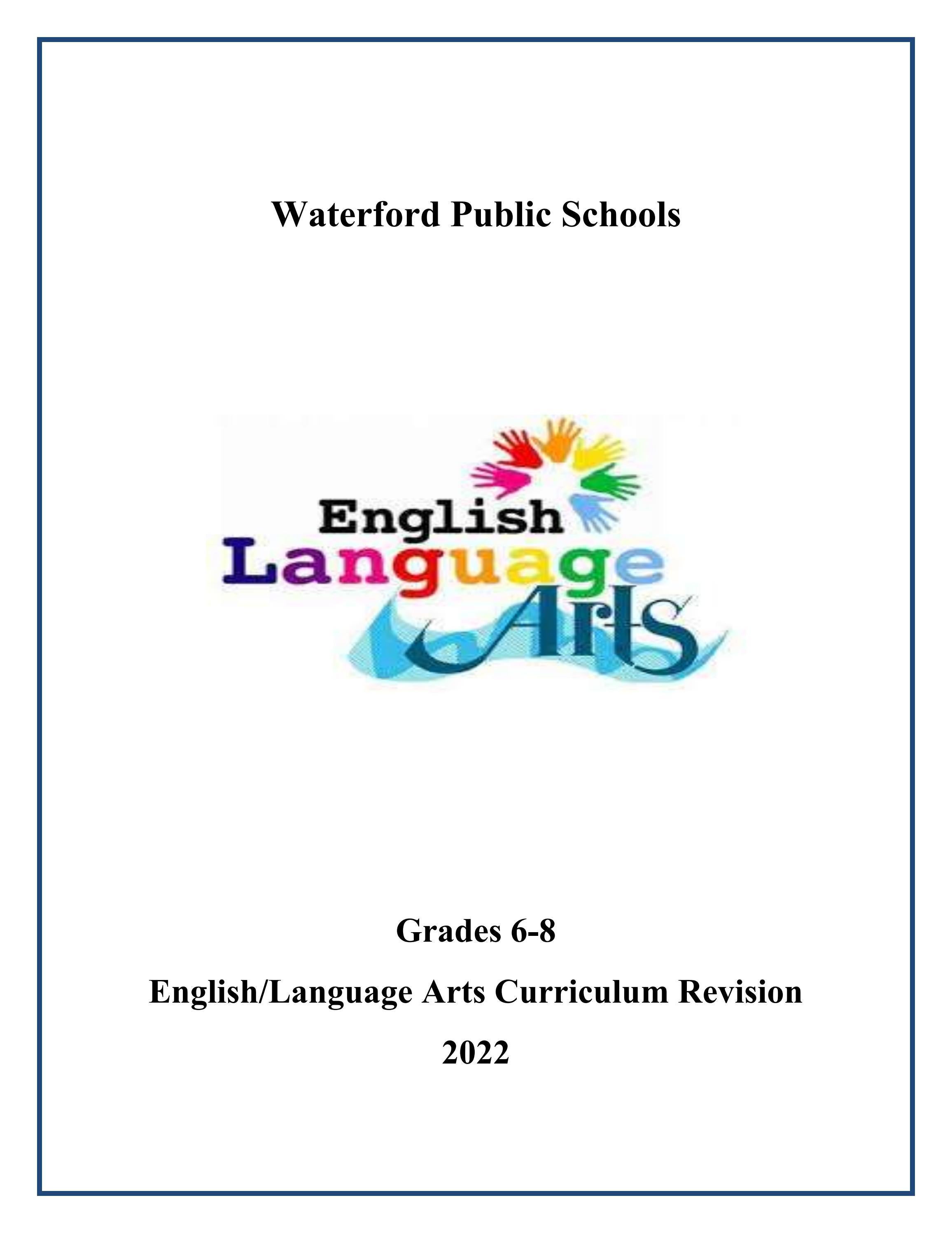 WPS - Grades 6-8 ELA Curriculum by Waterford Public Schools - Issuu