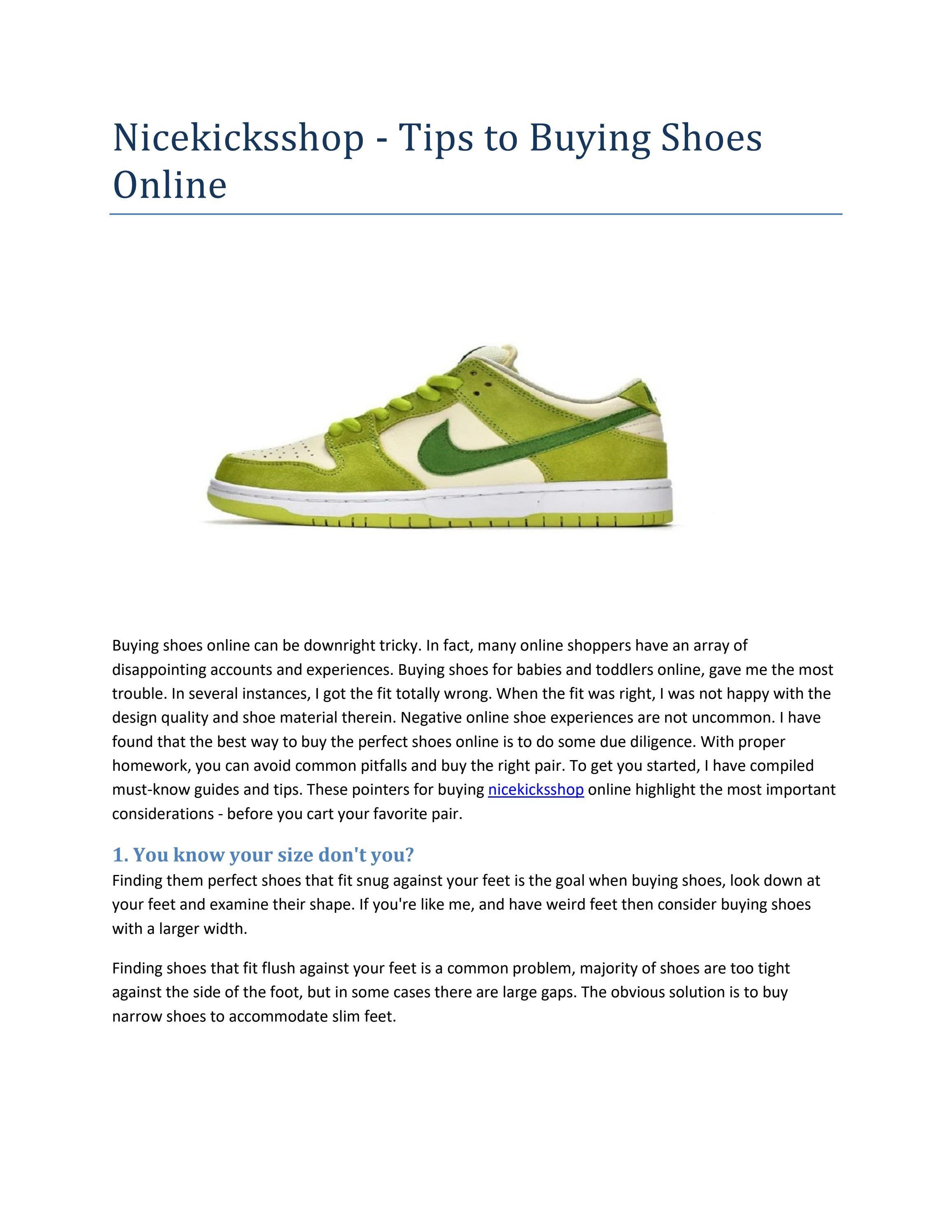 Tips to Buying Shoes Online by rose devit Issuu