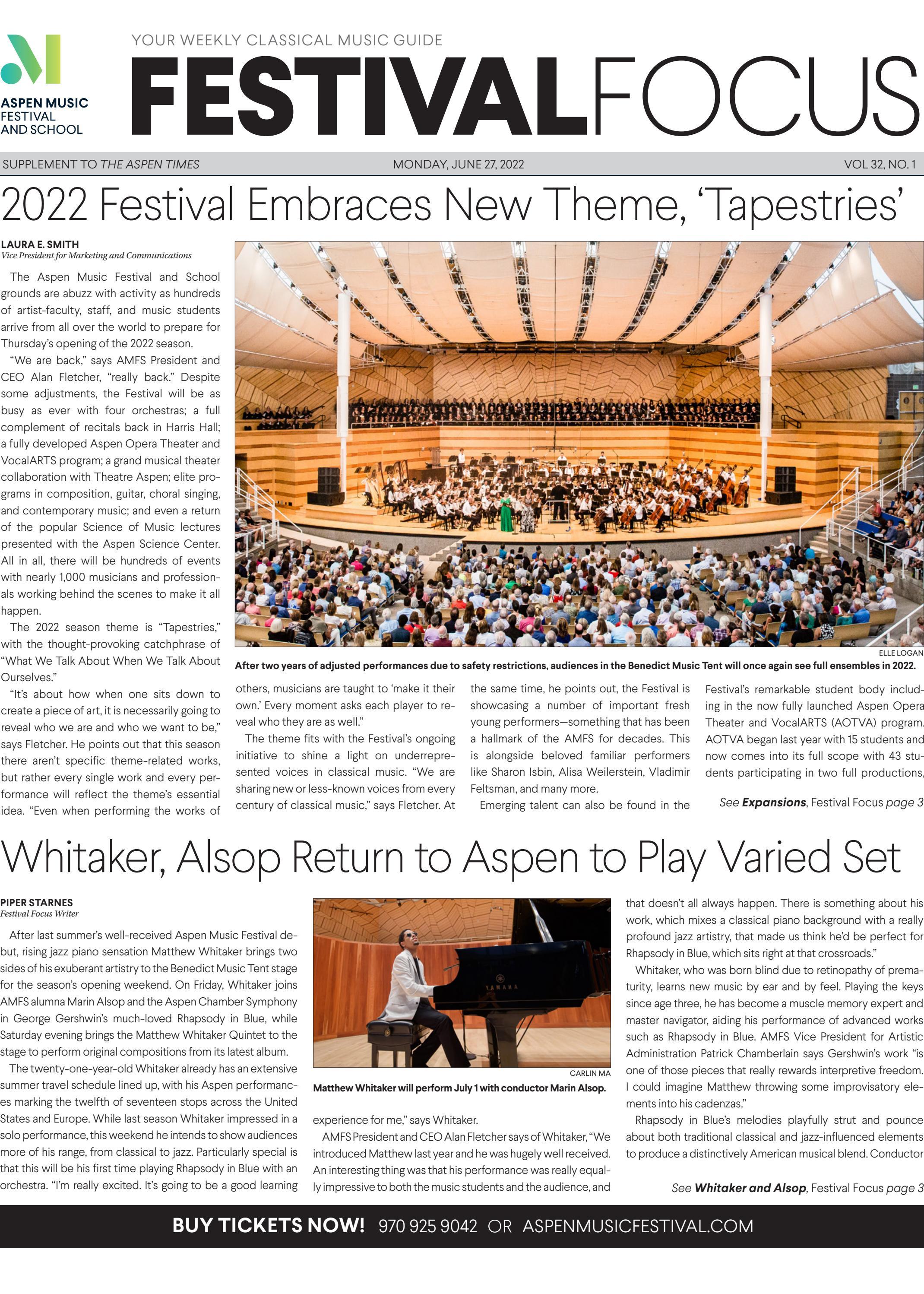 Aspen Music Festival And School Festival Focus Week One By Aspen 