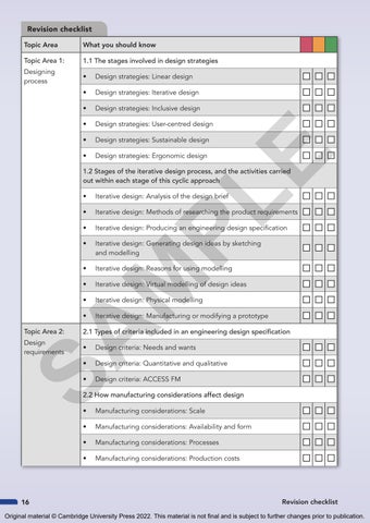 Cambridge Nationals Engineering Design Revision Guide Sample by ...